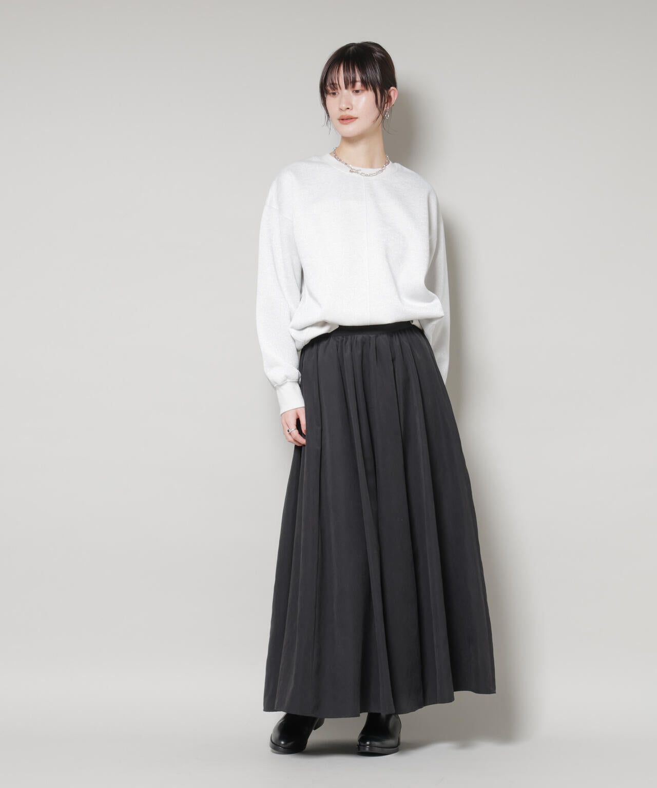 起毛ピーチギャザーボリュームスカート