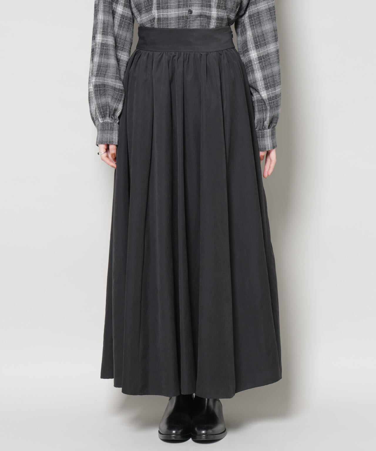 起毛ピーチギャザーボリュームスカート