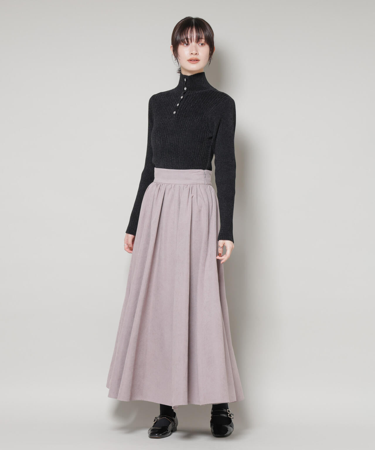 起毛ピーチギャザーボリュームスカート