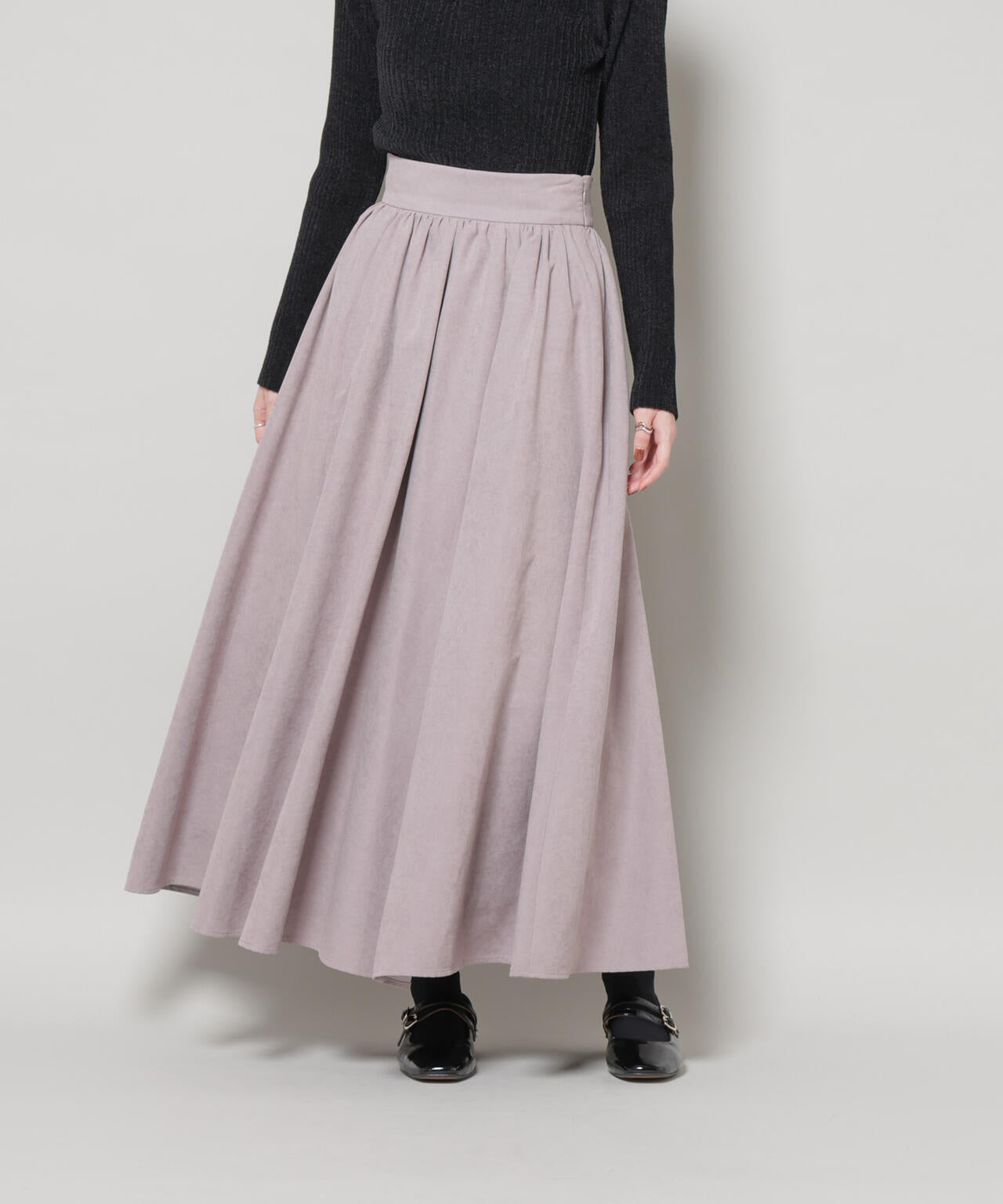 起毛ピーチギャザーボリュームスカート