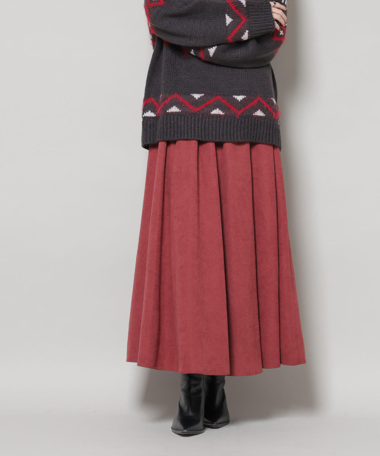 起毛ピーチギャザーボリュームスカート