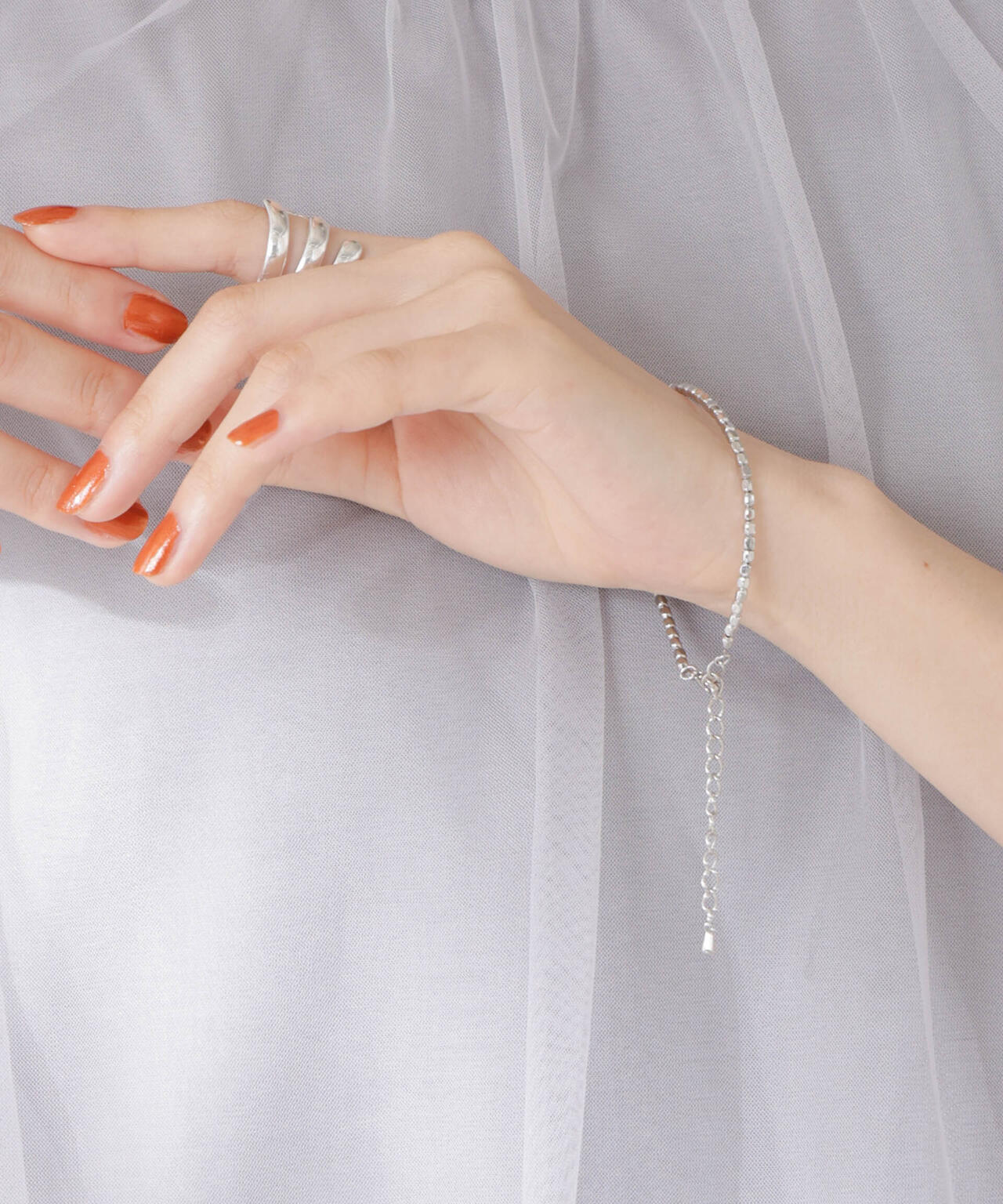 メタルビーズブレスレット