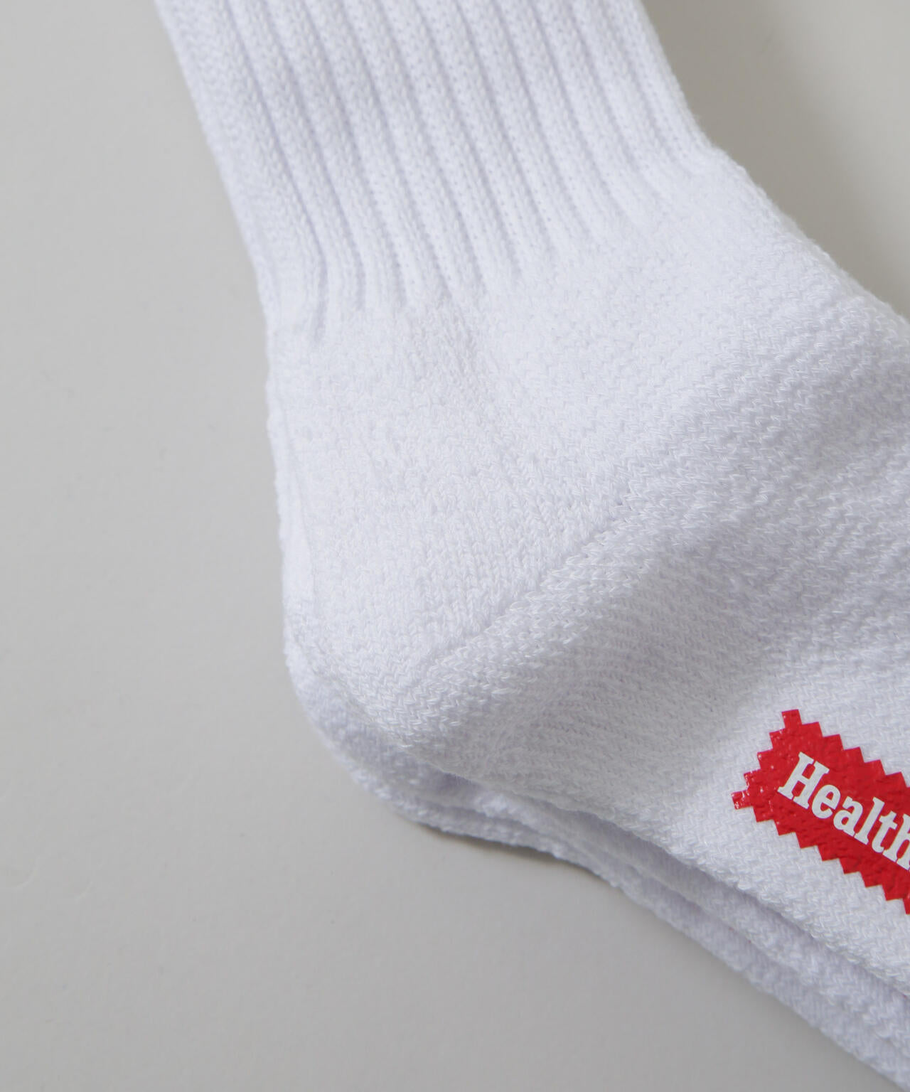Healthknit/シンカーWHITE無地SOX