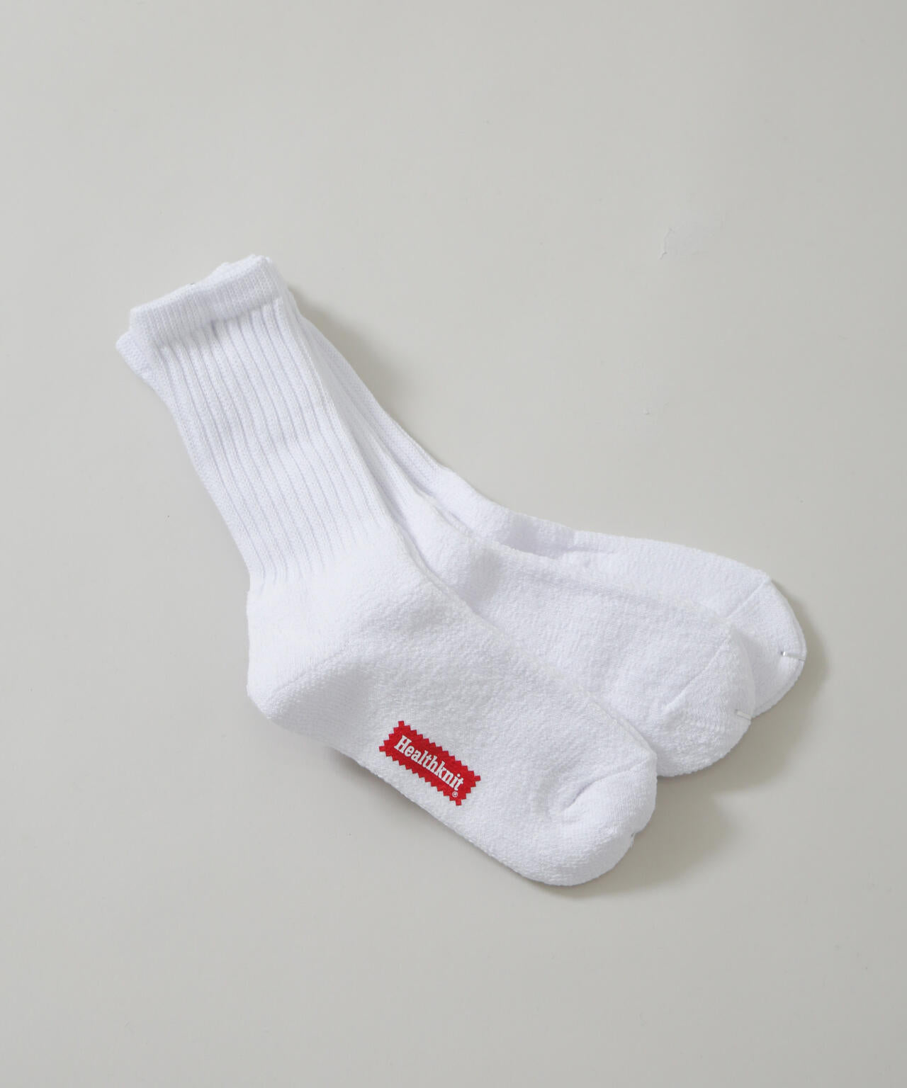 Healthknit/シンカーWHITE無地SOX