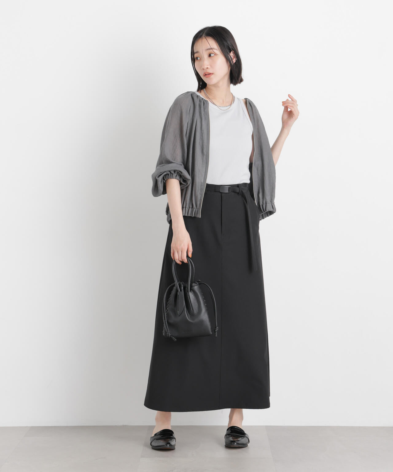 TCボイルジップアップギャザーブルゾン(セットアップ可)