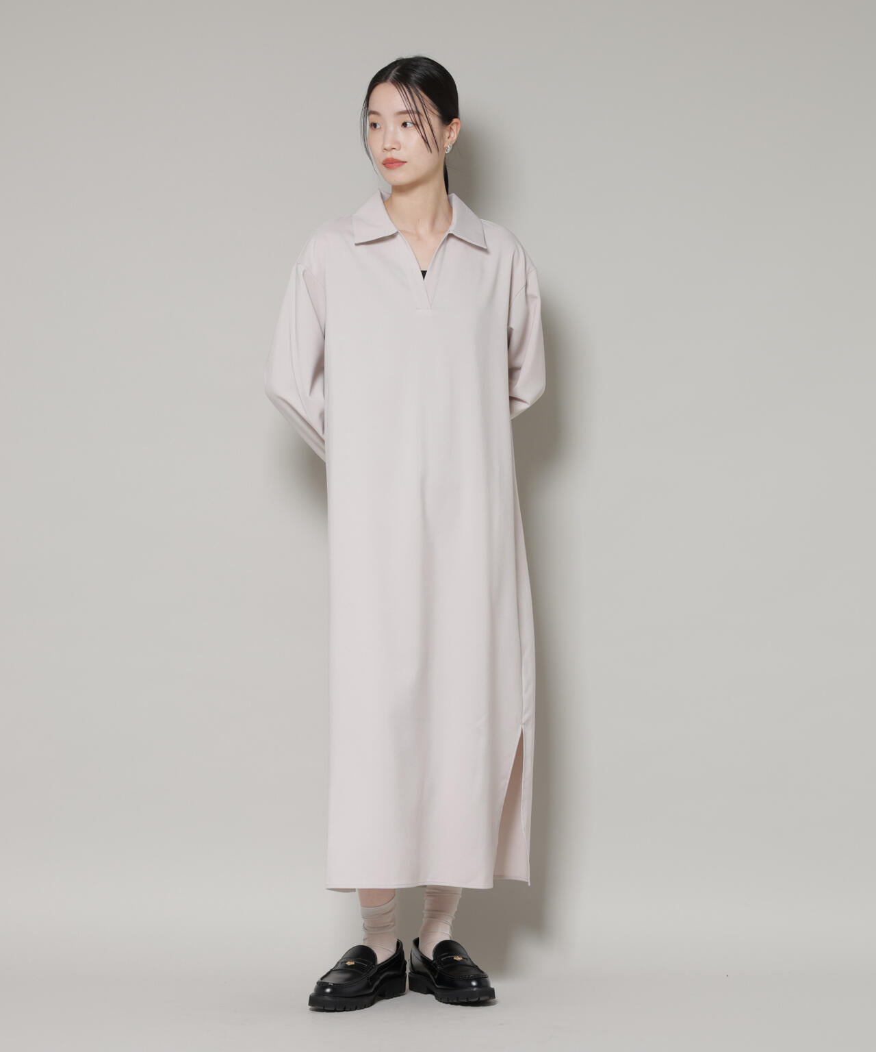 キャミビスチェ×スキッパーワンピース アンサンブルセット