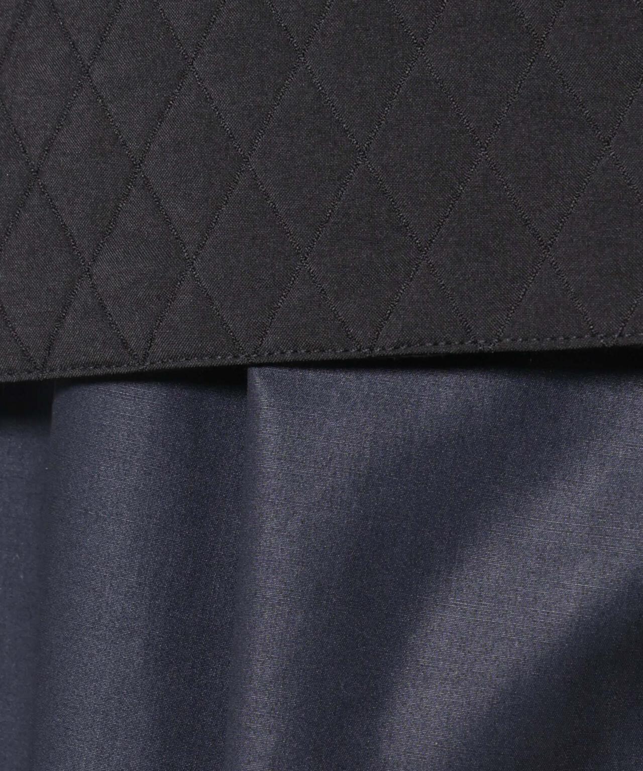 キルティングベスト×ギャザーワンピース アンサンブルセット