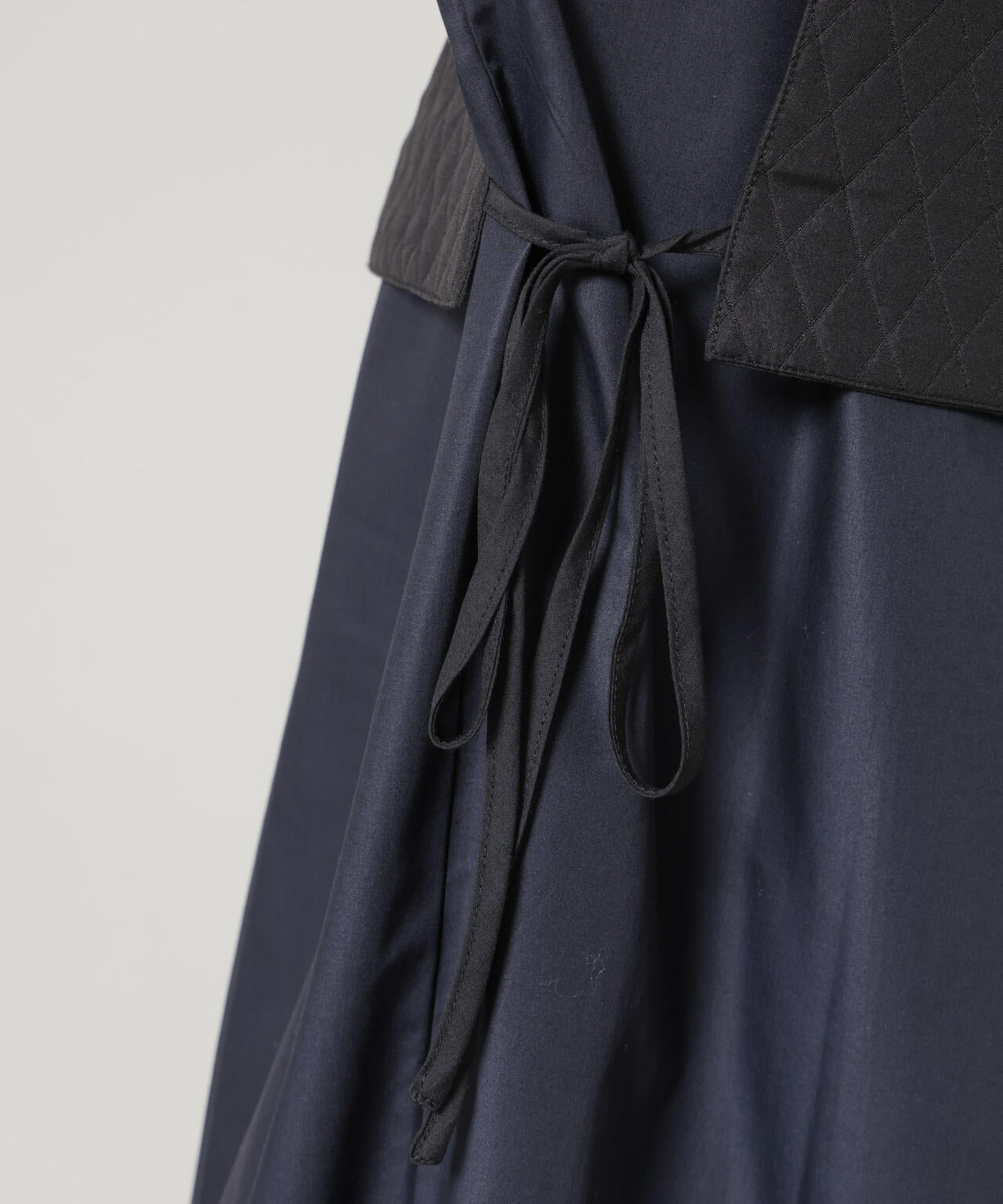 キルティングベスト×ギャザーワンピース アンサンブルセット