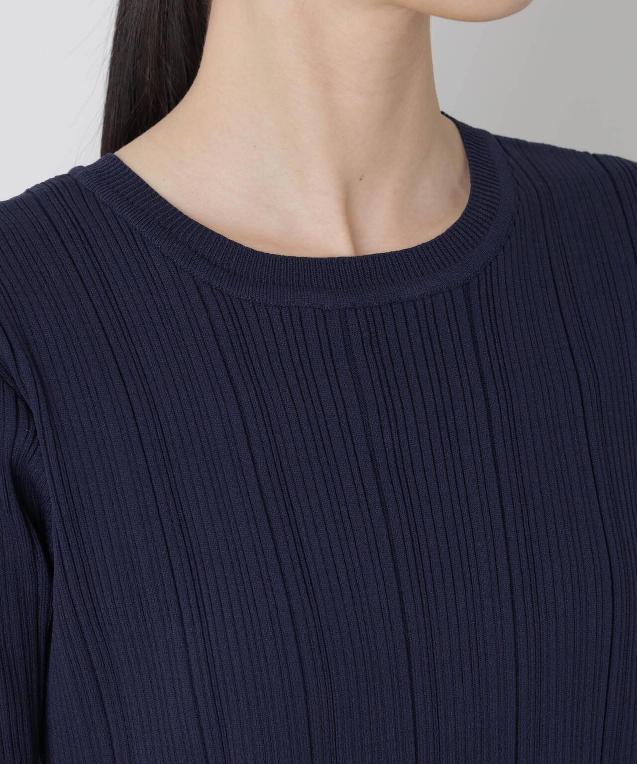 洗濯機洗い可スポンディッシュニットランダムリブワンピース