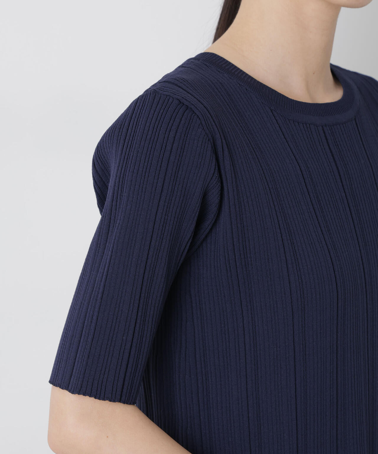 洗濯機洗い可スポンディッシュニットランダムリブワンピース