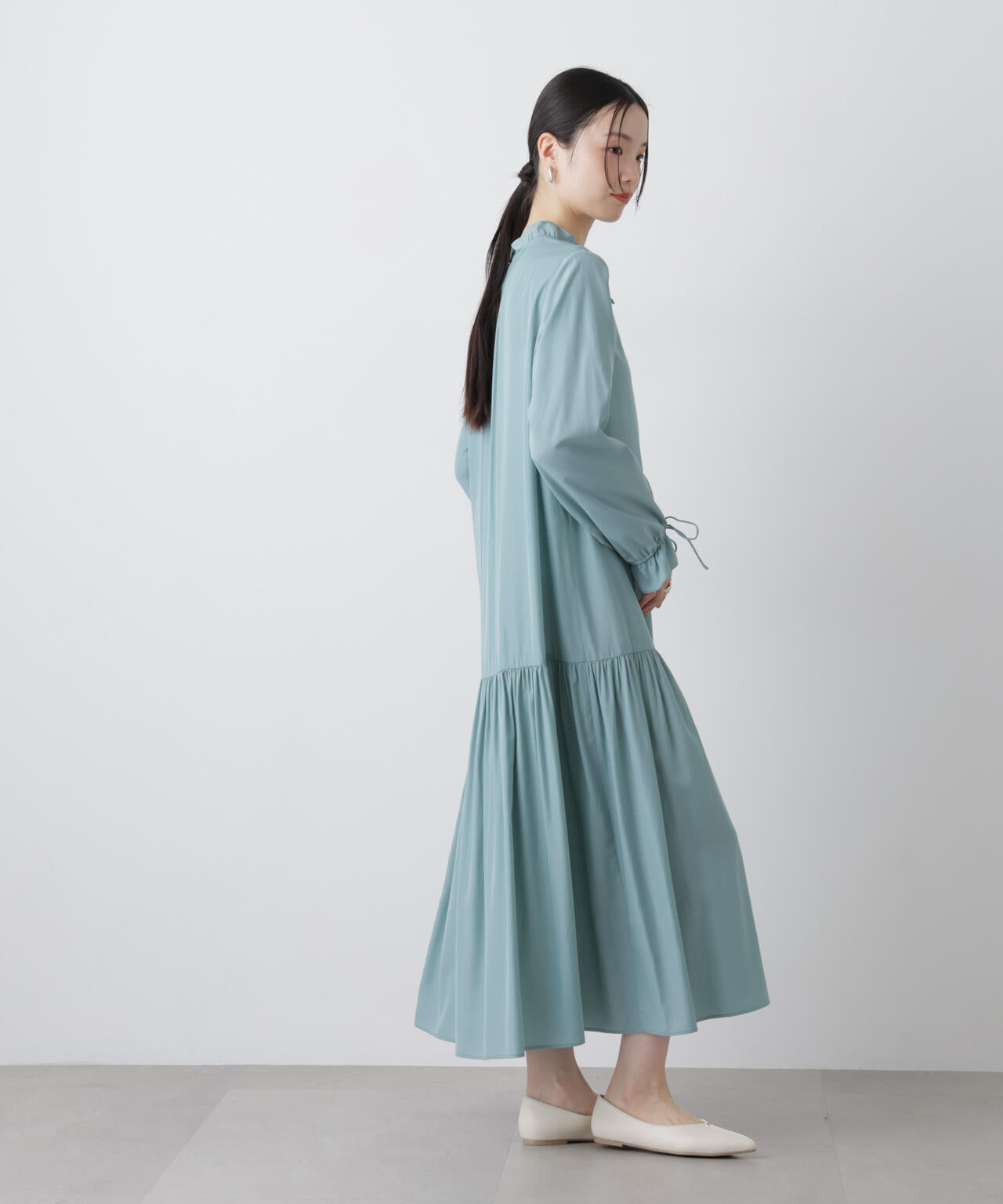 切り替えギャザーワンピース