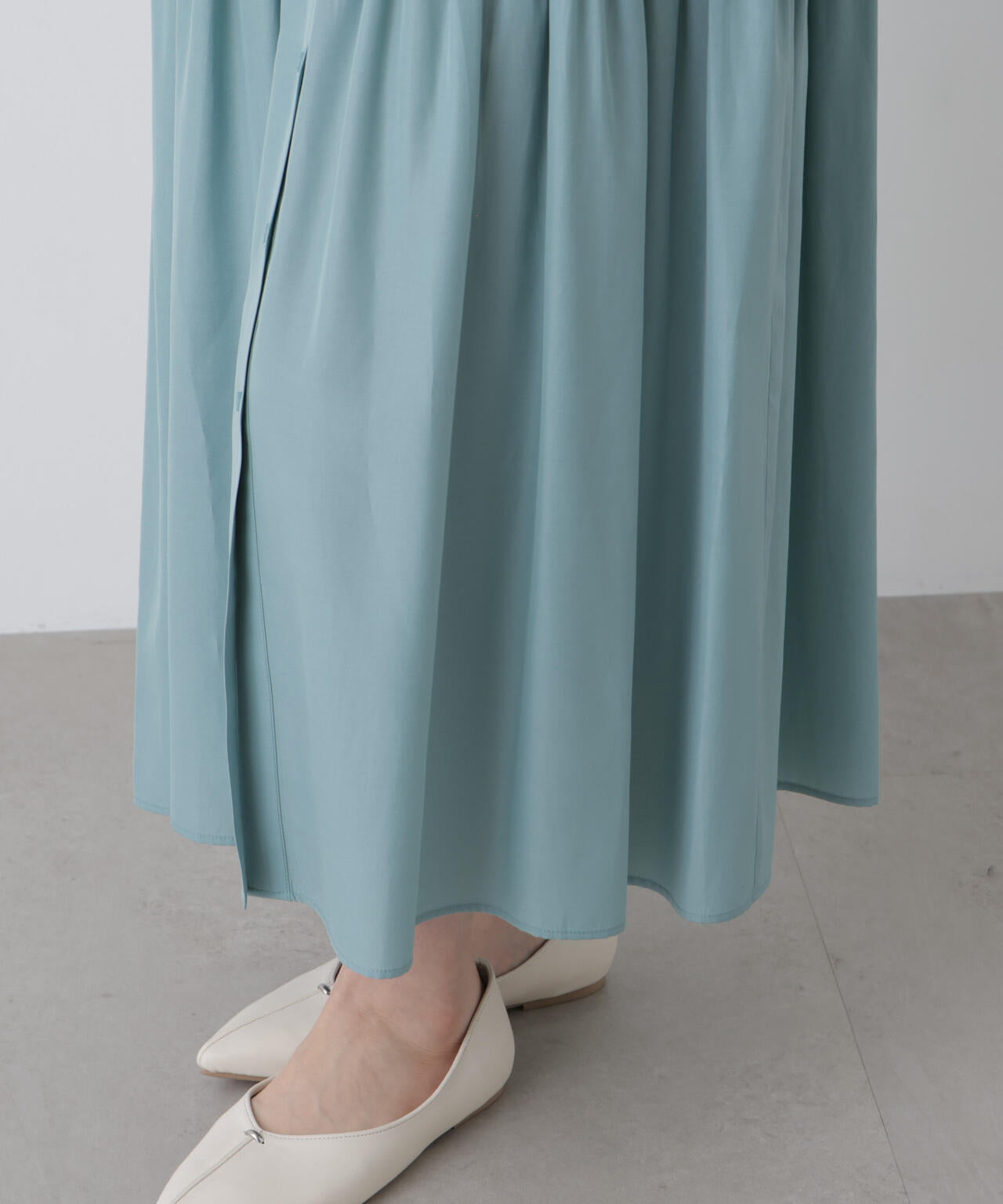 切り替えギャザーワンピース