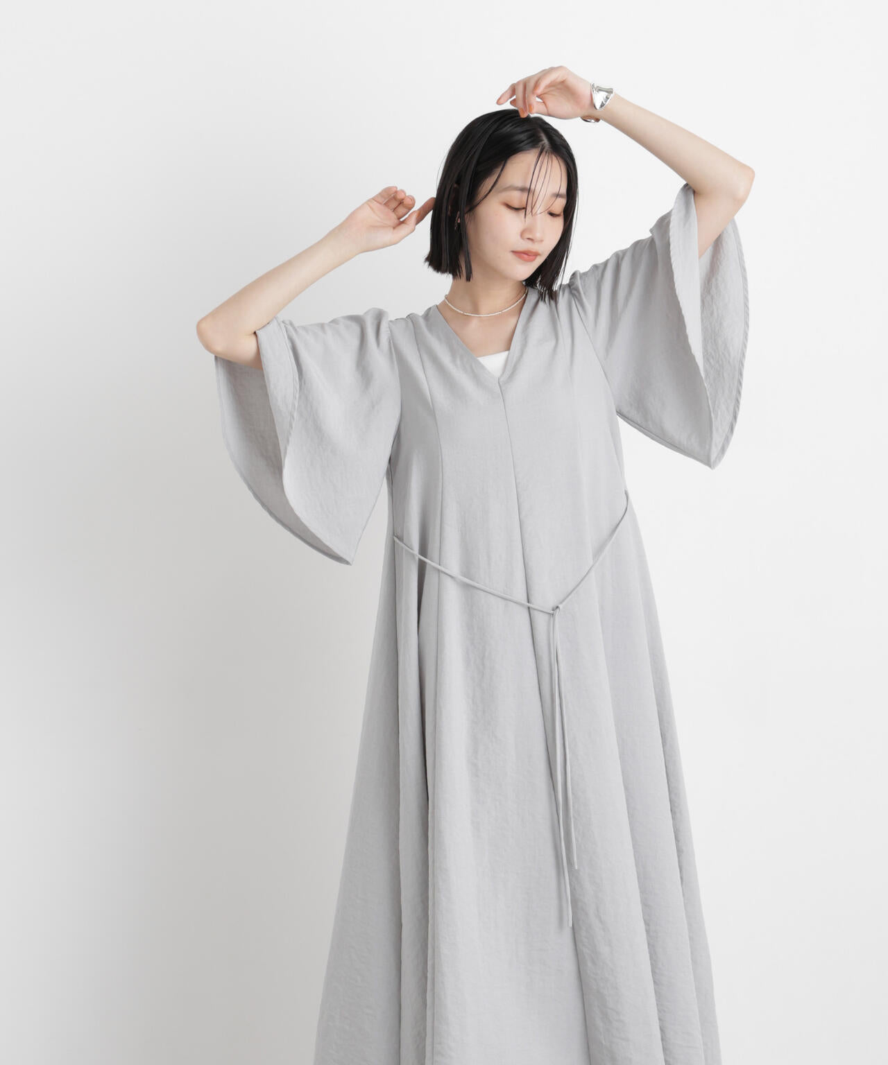 タンブラーブッチャーフレアスリーブワンピース