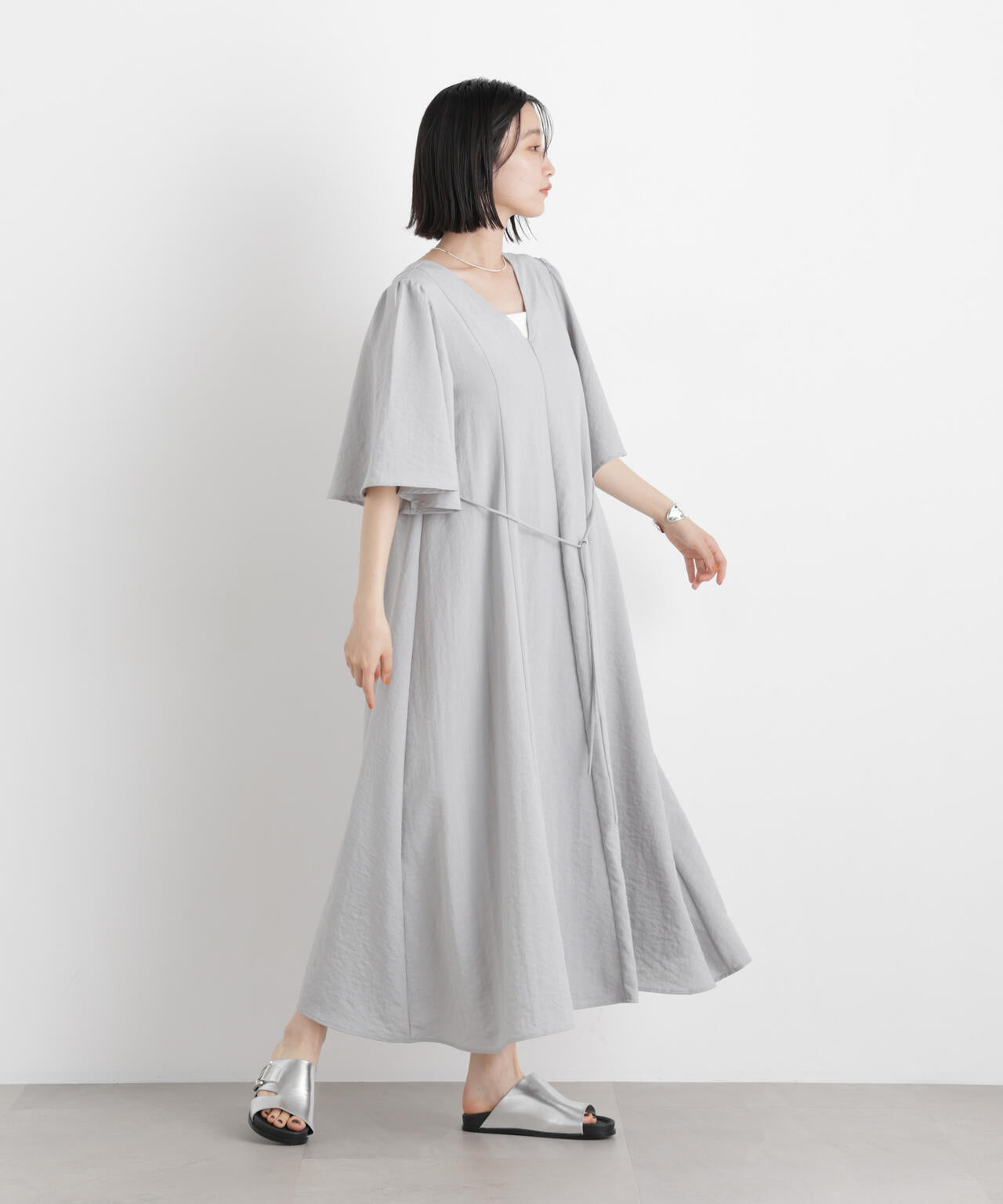 タンブラーブッチャーフレアスリーブワンピース