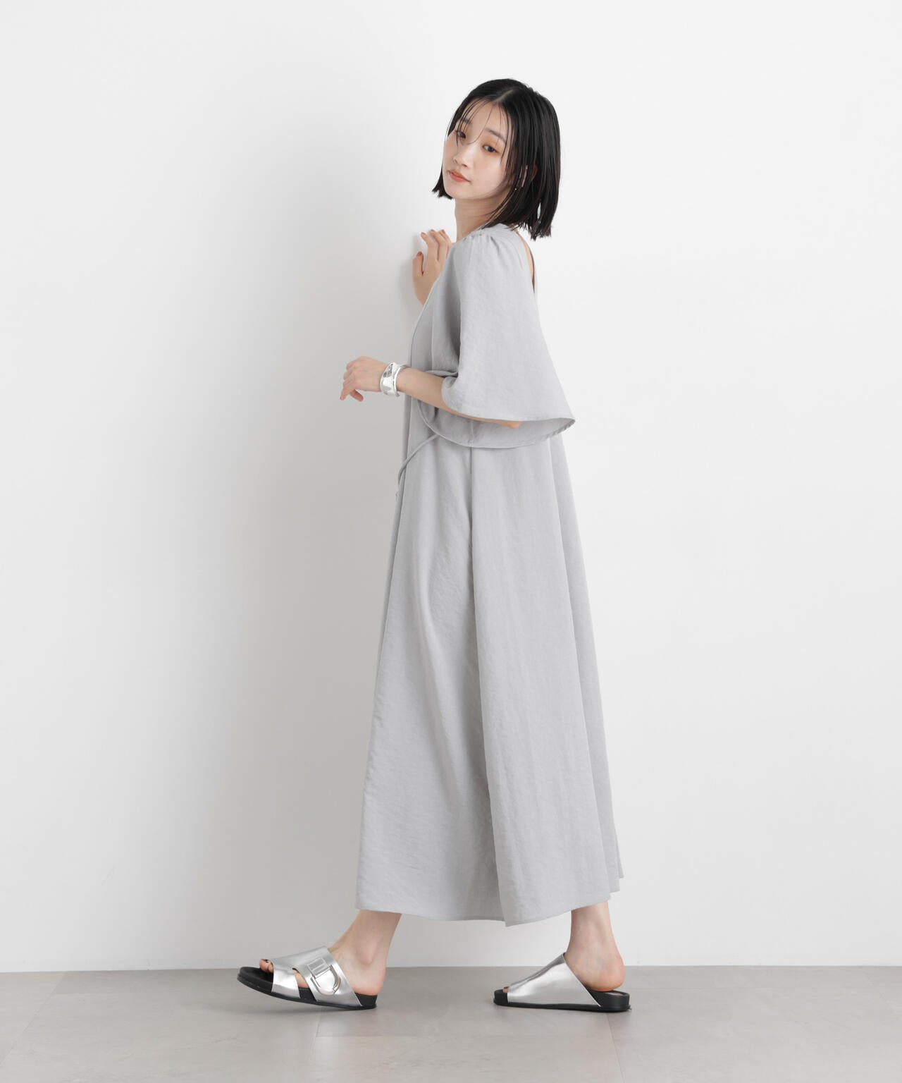 タンブラーブッチャーフレアスリーブワンピース