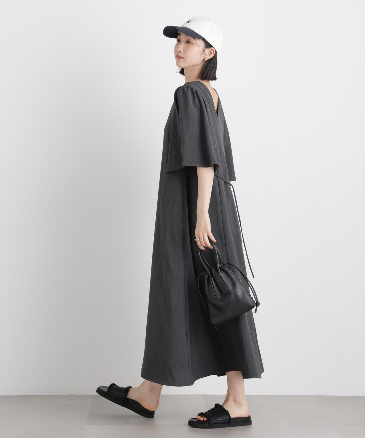 タンブラーブッチャーフレアスリーブワンピース