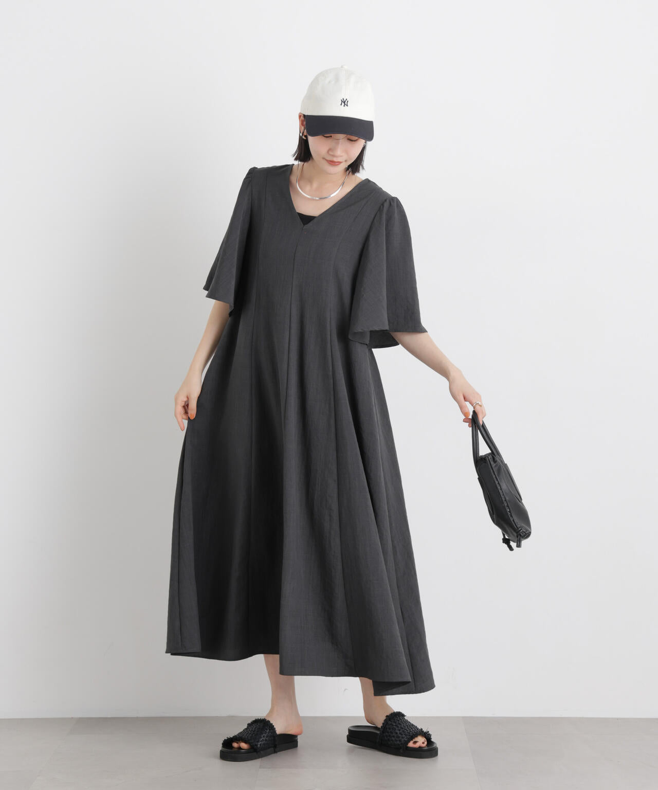 タンブラーブッチャーフレアスリーブワンピース