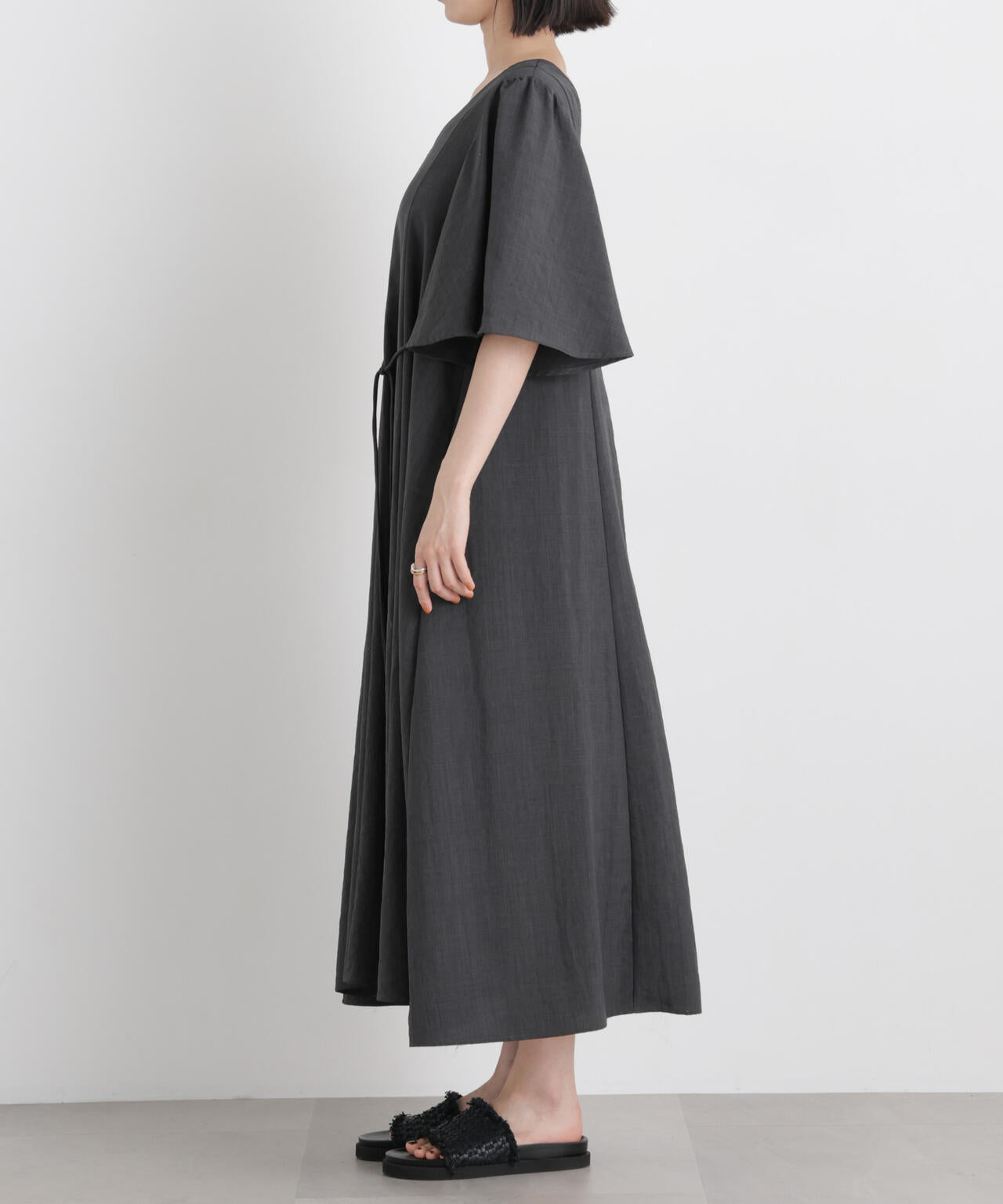 タンブラーブッチャーフレアスリーブワンピース