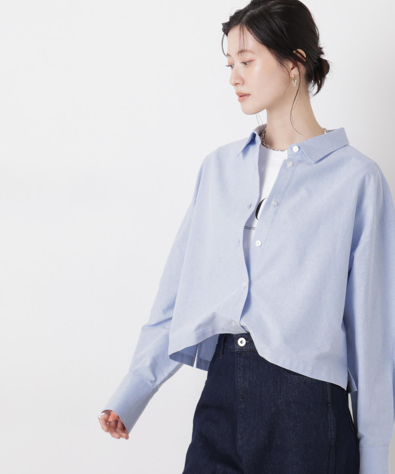 オックスクロップドシャツ