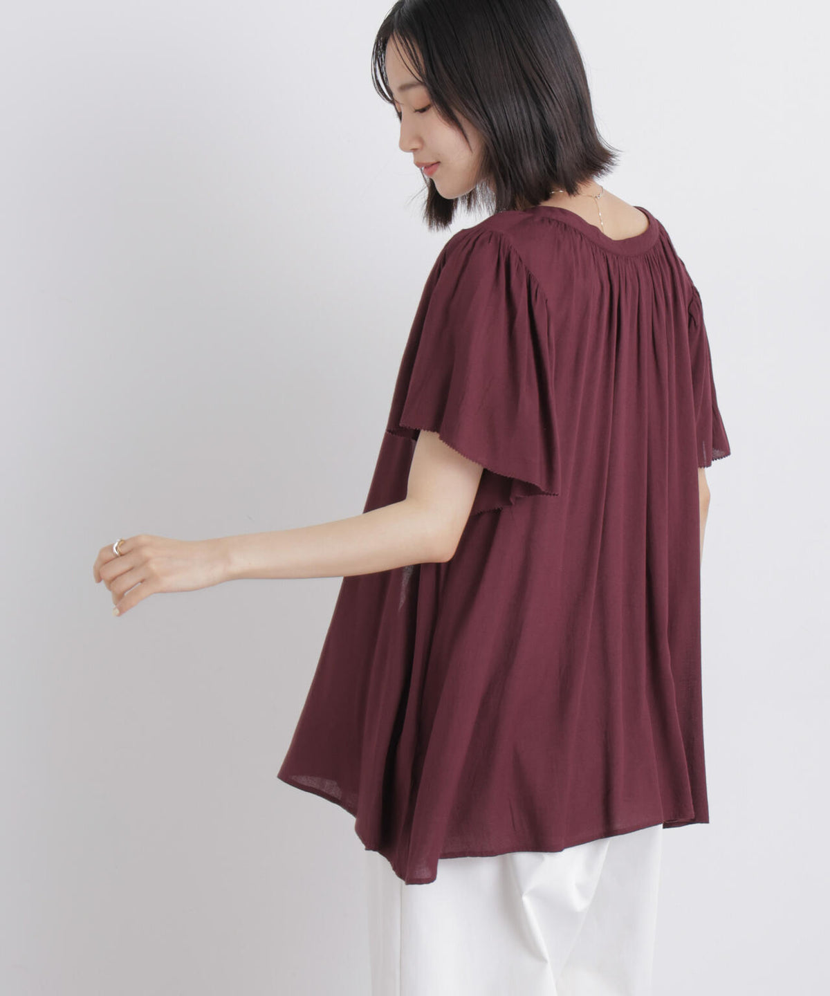 made in INDIA 前後2wayフレンチブラウス(セットアップ可)