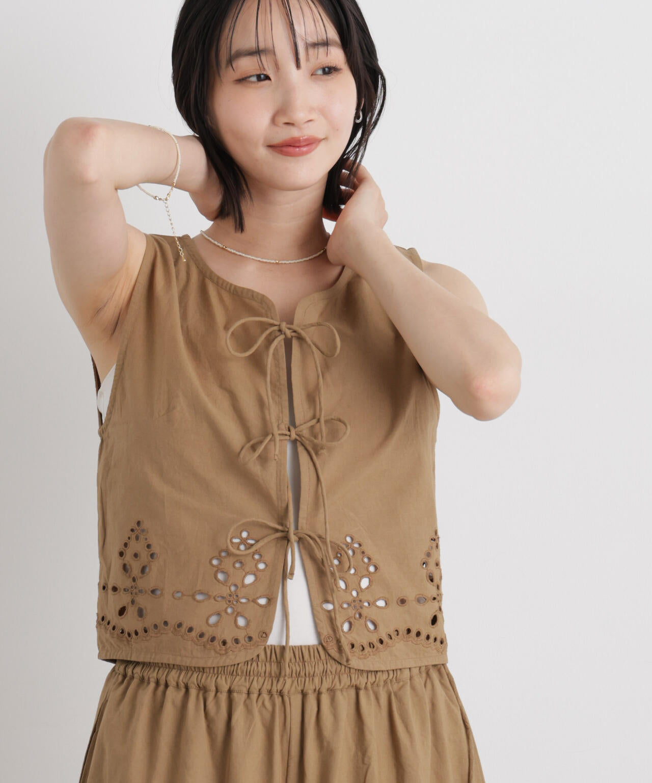 made in INDIA カットワークエンブロイダリージレ(セットアップ可)