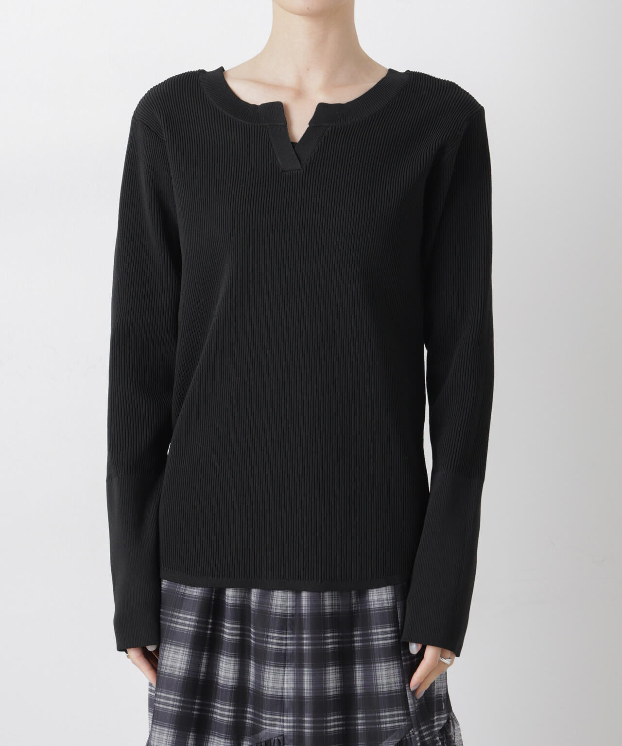 洗濯機洗い可スポンディッシュニット前後2wayトップス