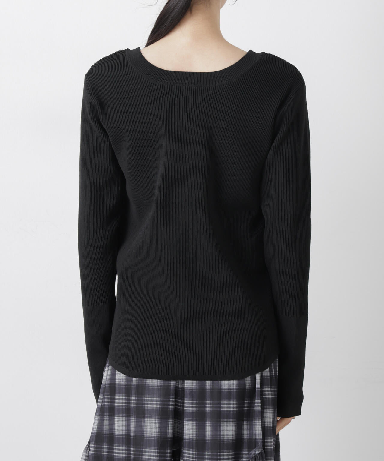 洗濯機洗い可スポンディッシュニット前後2wayトップス