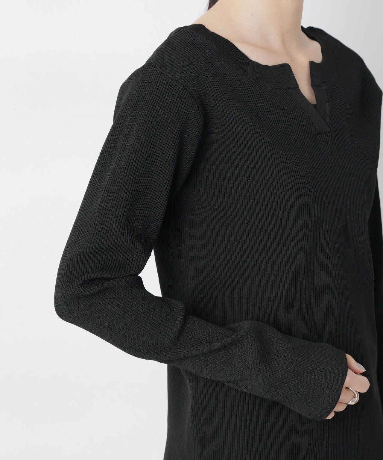 洗濯機洗い可スポンディッシュニット前後2wayトップス