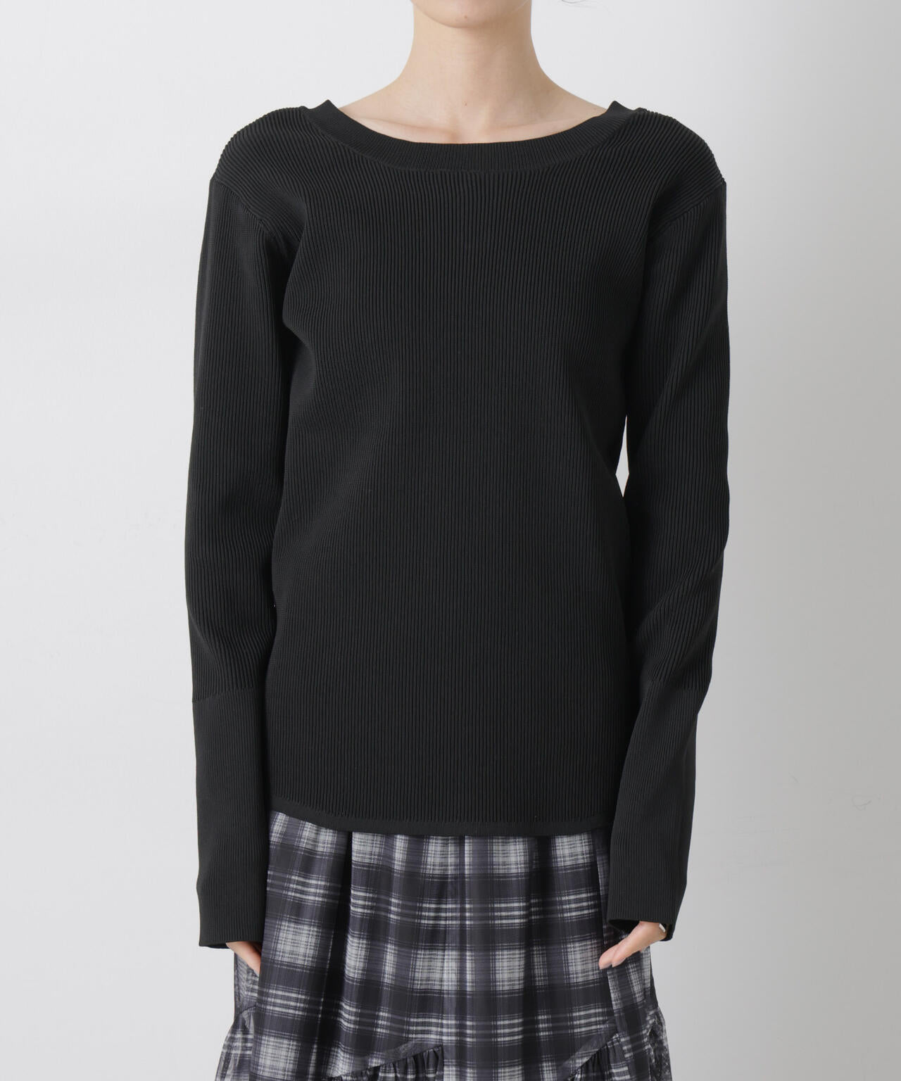 洗濯機洗い可スポンディッシュニット前後2wayトップス