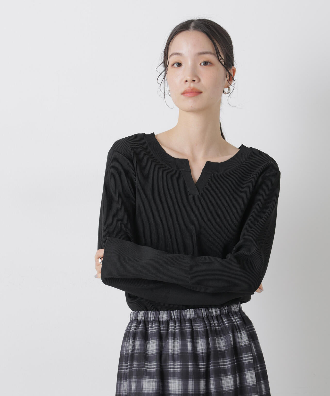 洗濯機洗い可スポンディッシュニット前後2wayトップス