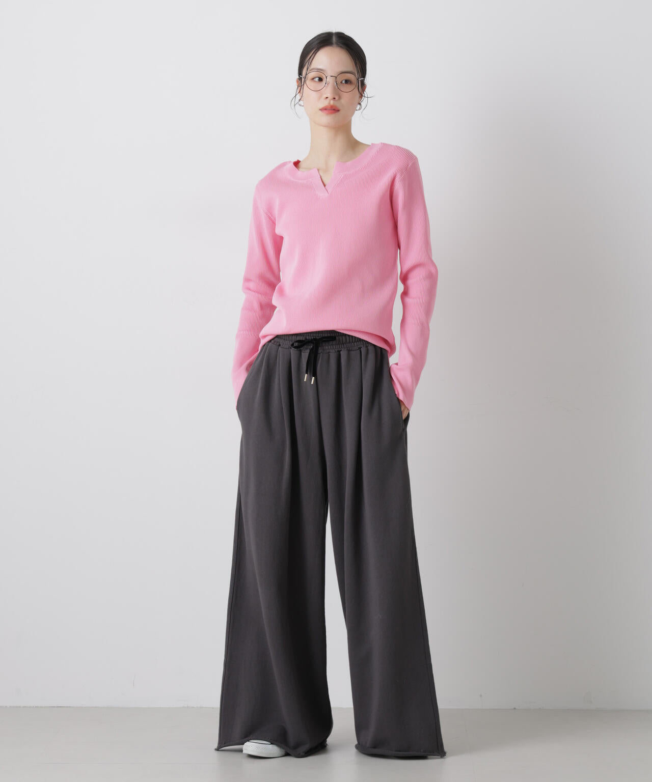 洗濯機洗い可スポンディッシュニット前後2wayトップス