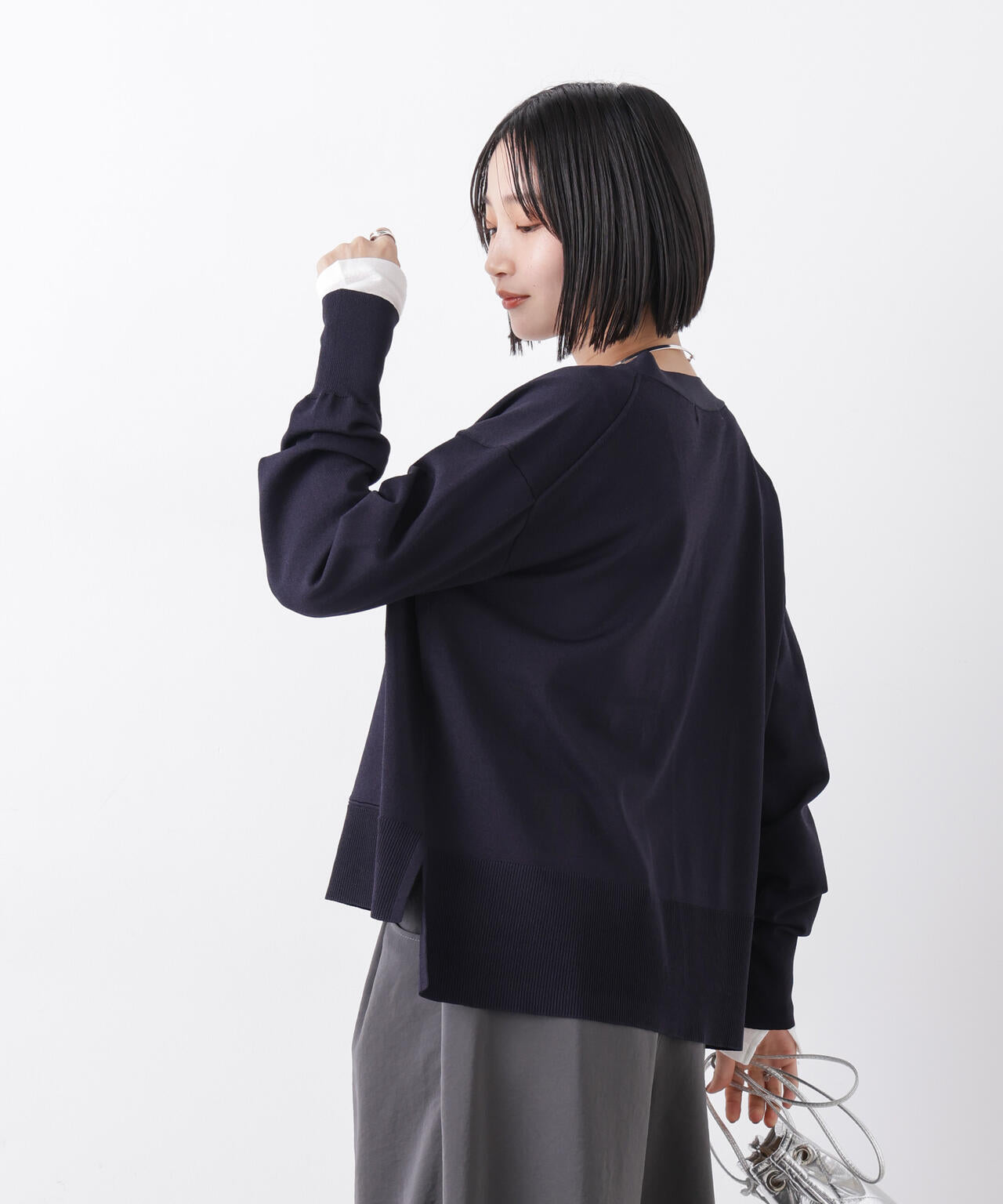 洗濯機洗い可UVカット接触冷感Vネックカーディガン