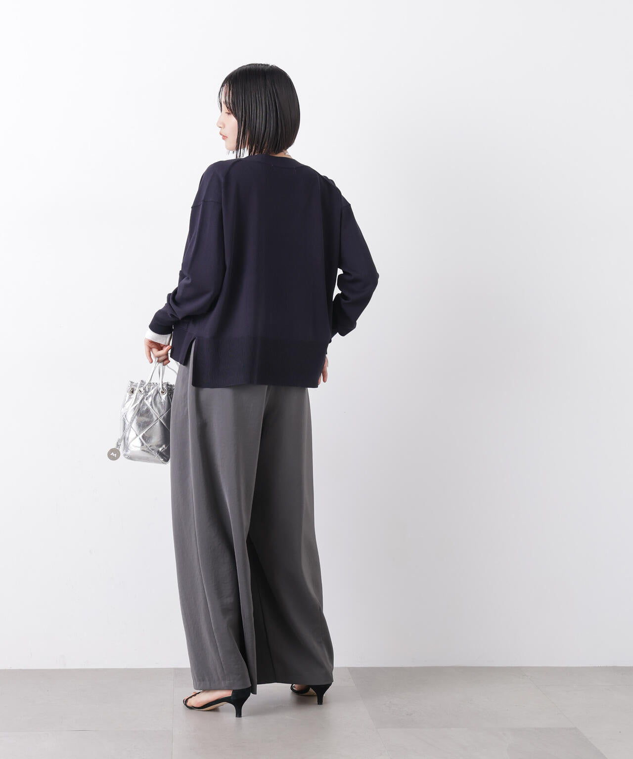 洗濯機洗い可UVカット接触冷感Vネックカーディガン