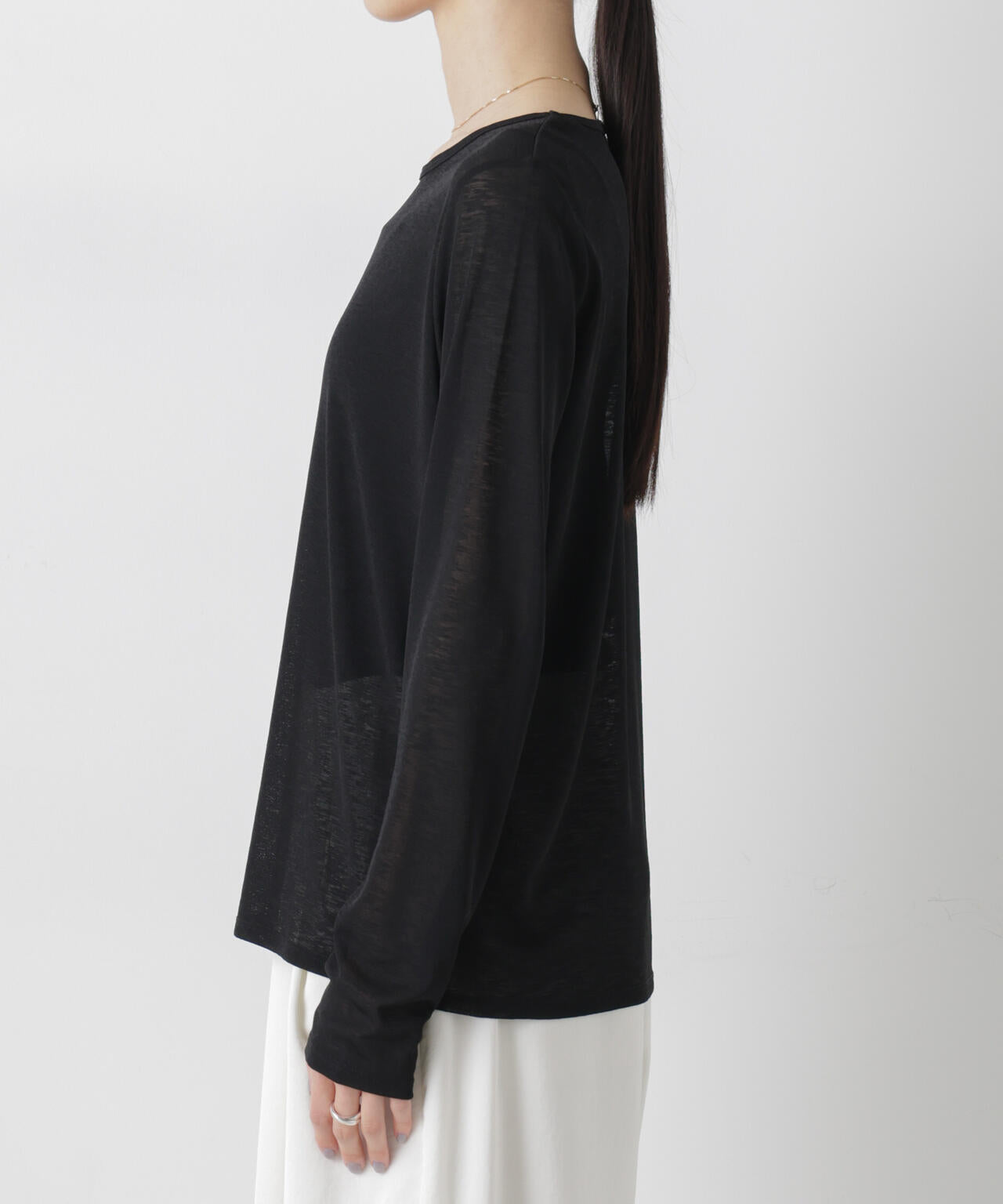 スラブシアーロングスリーブTシャツ