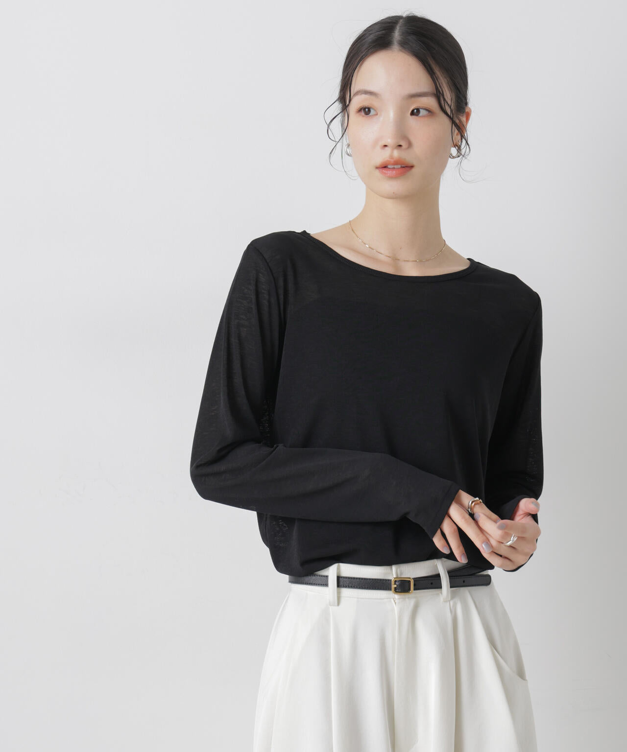スラブシアーロングスリーブTシャツ