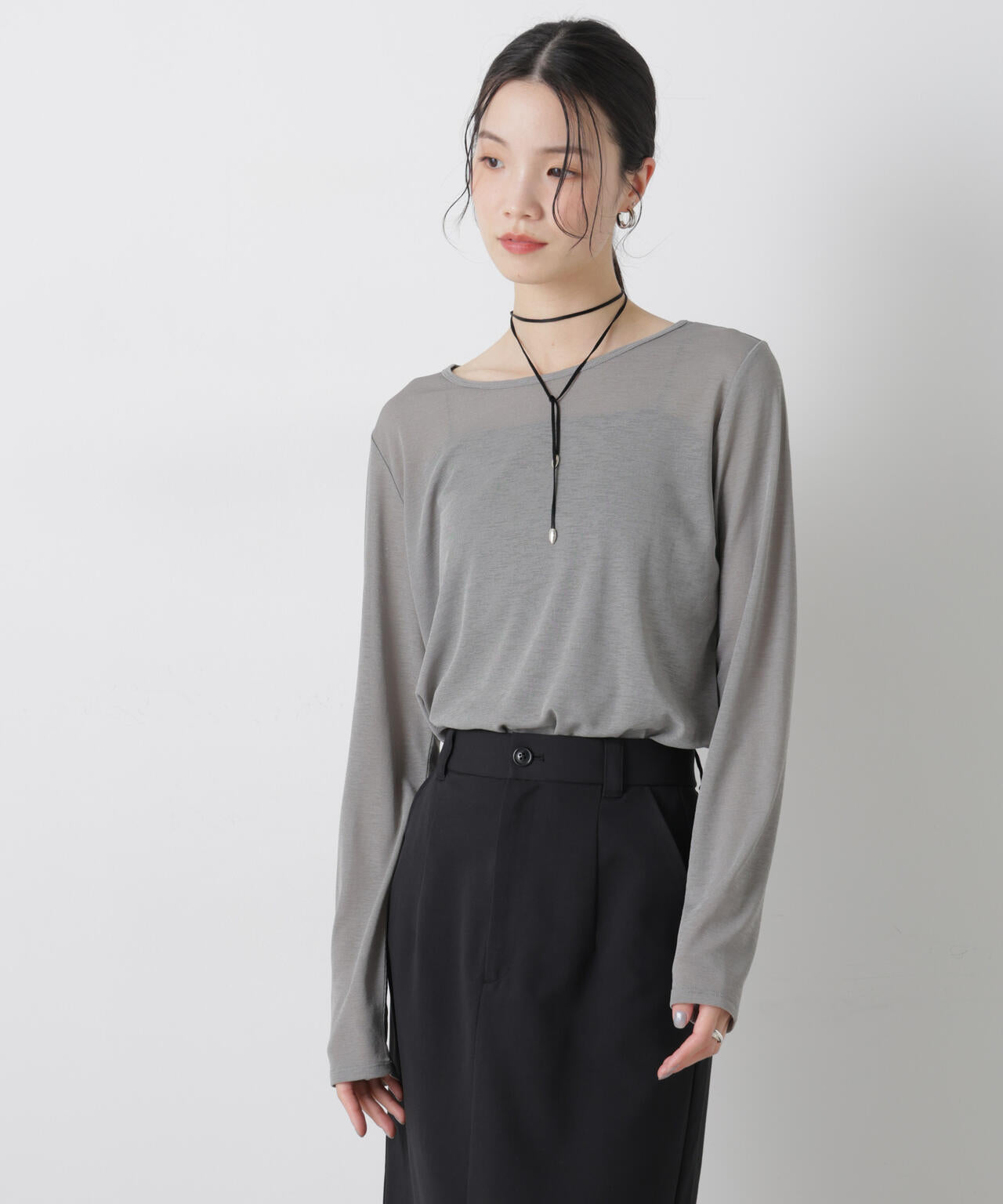 スラブシアーロングスリーブTシャツ