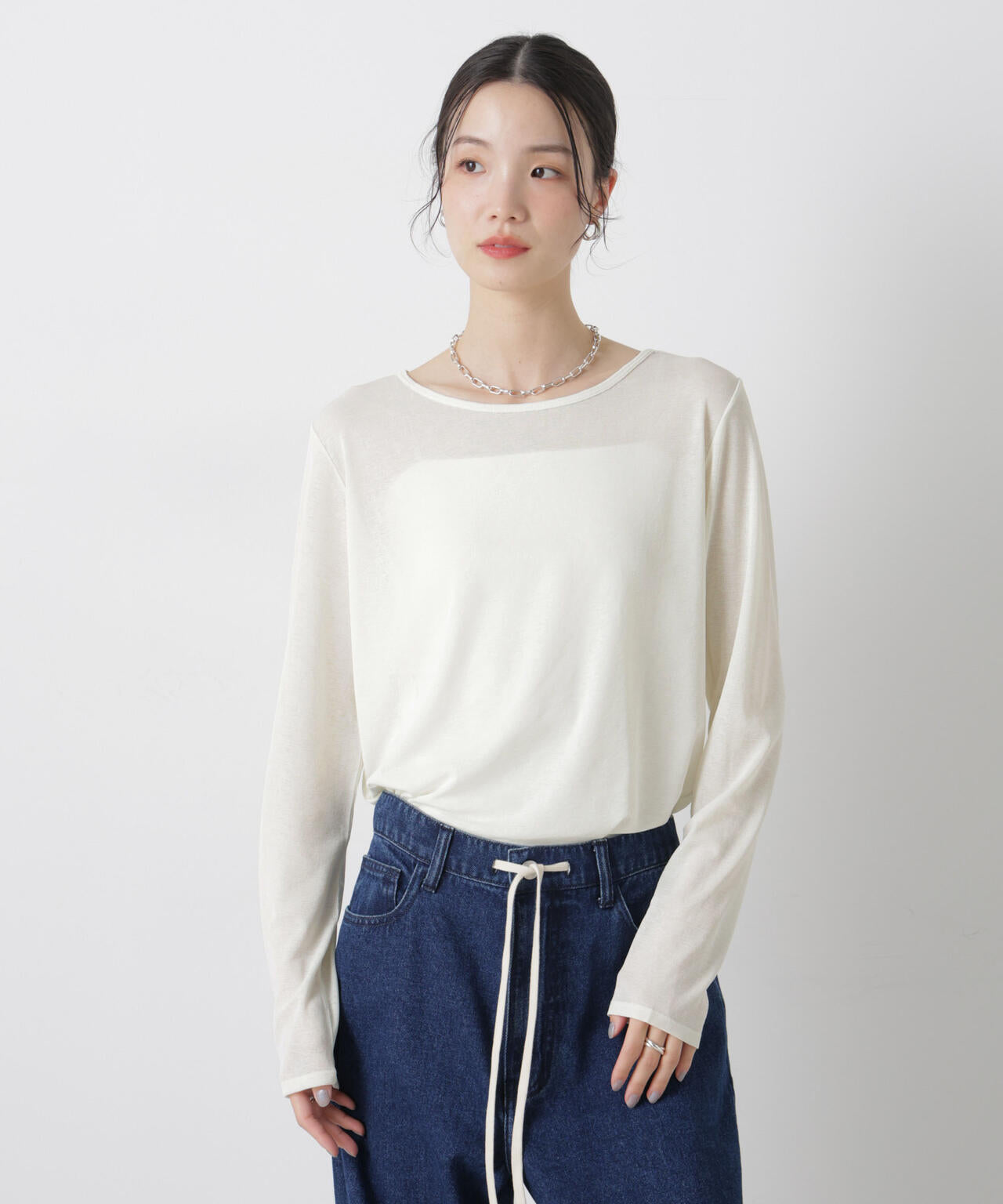 スラブシアーロングスリーブTシャツ