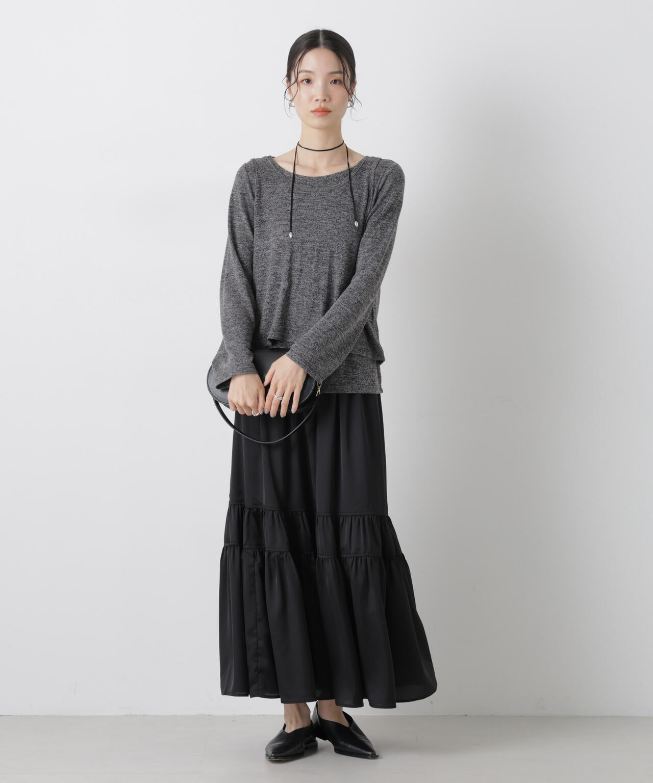 メランジカットレイヤードセットトップス