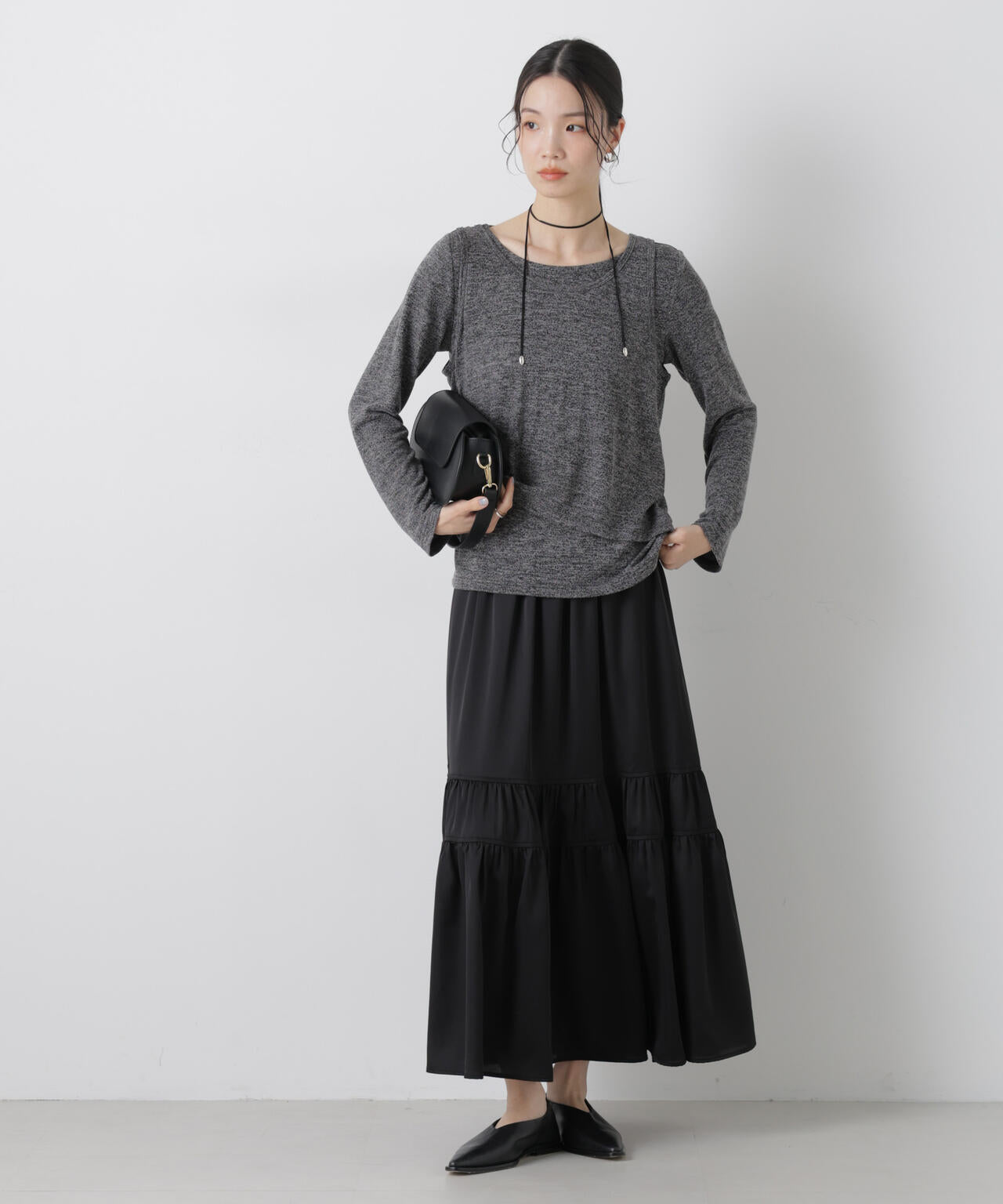 メランジカットレイヤードセットトップス