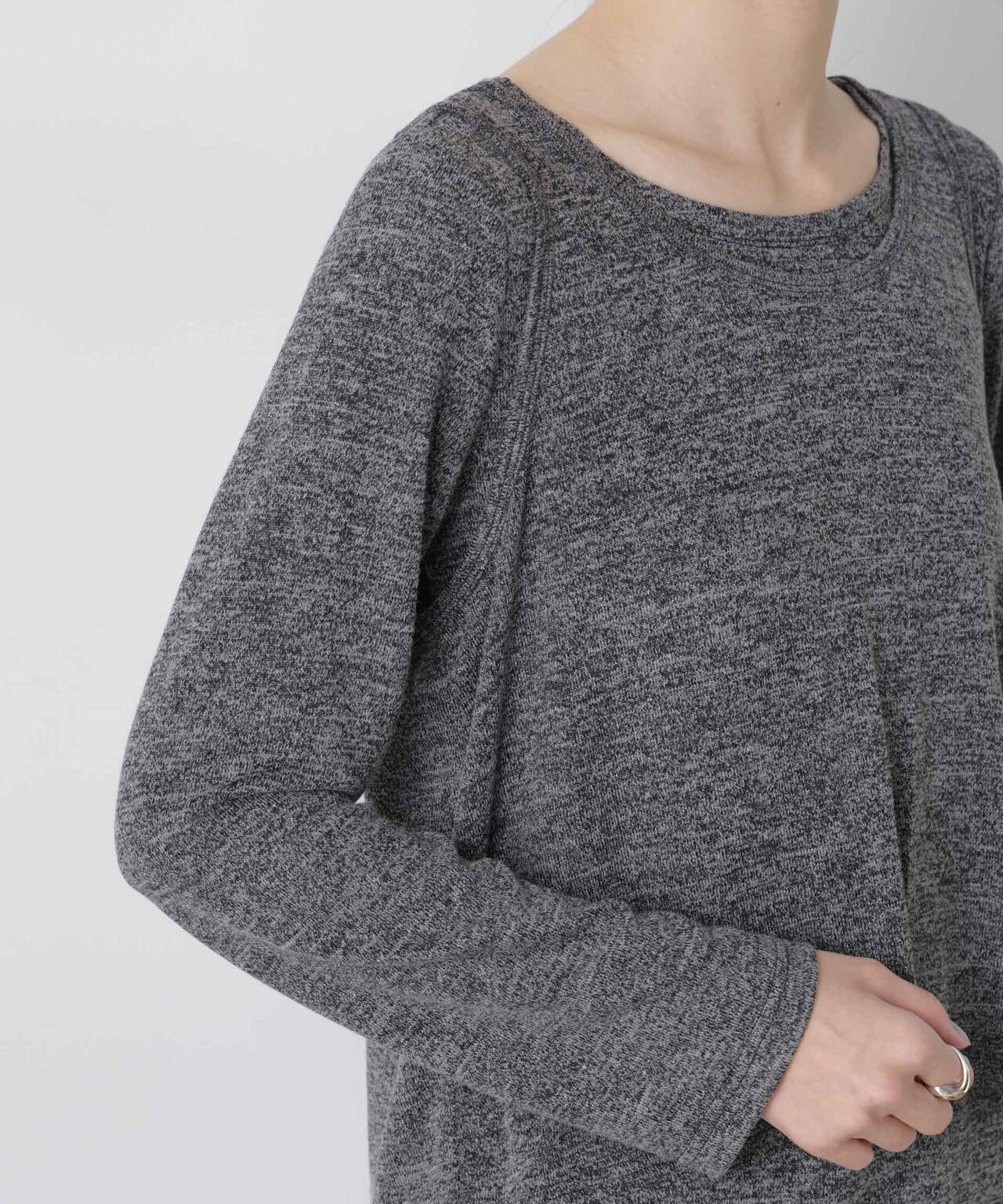 メランジカットレイヤードセットトップス