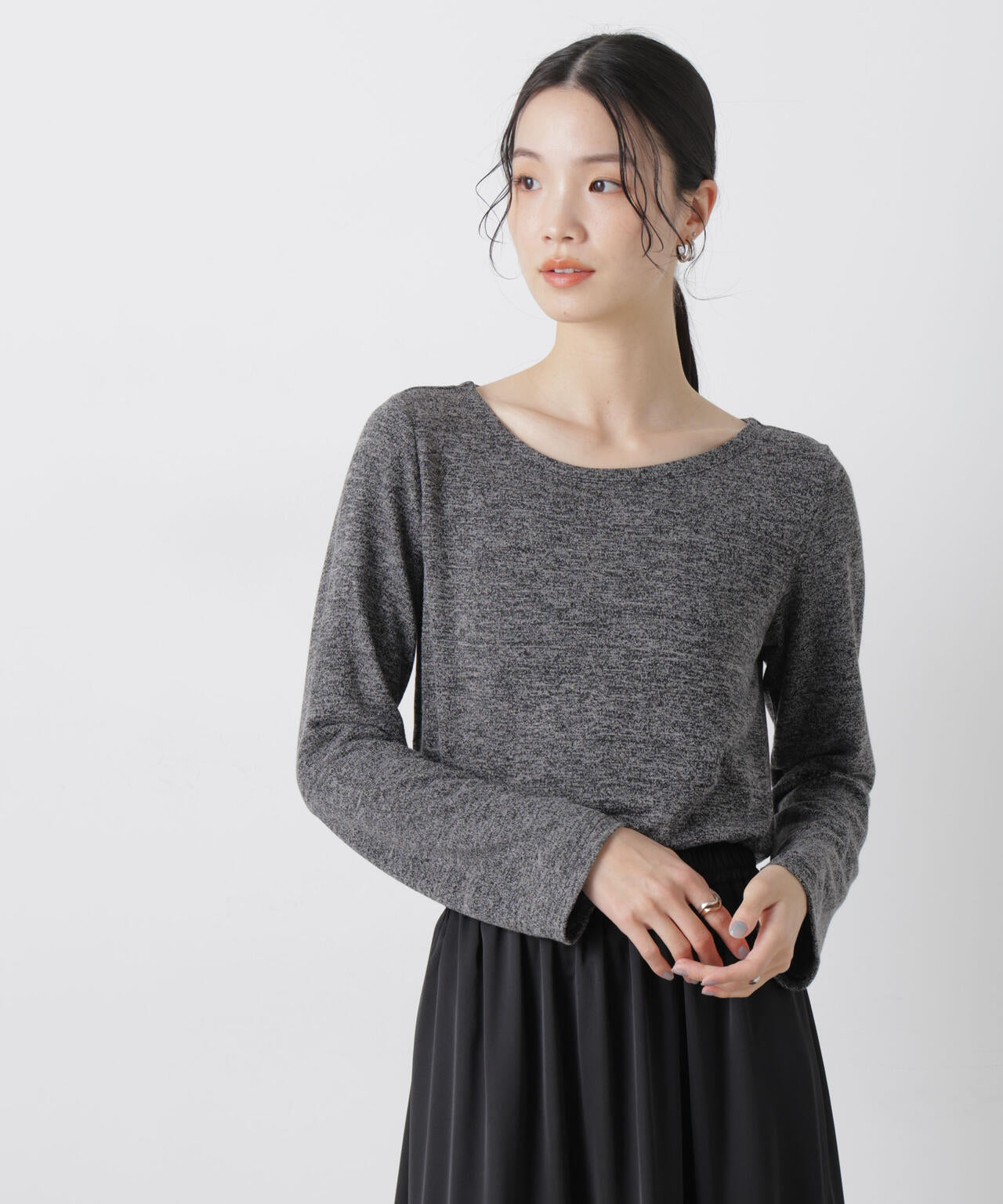 メランジカットレイヤードセットトップス