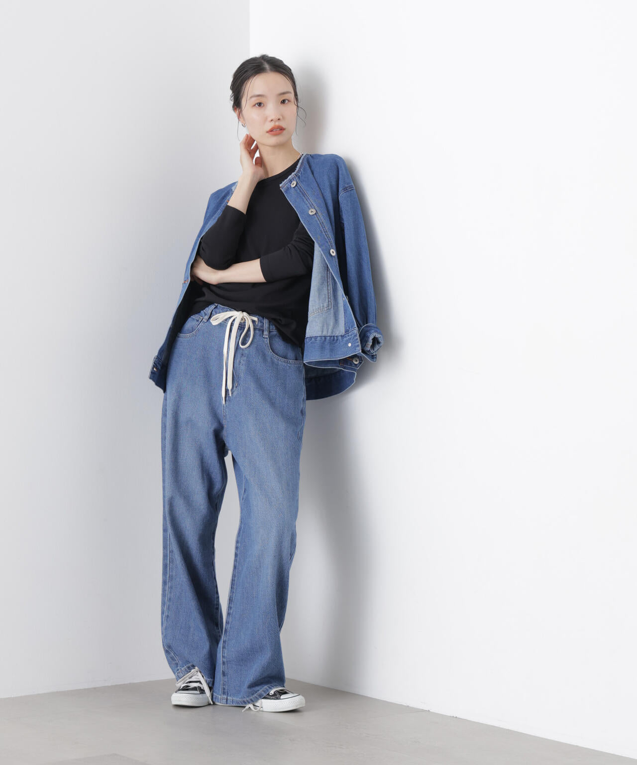Repur加工 スムースシルケットロングスリーブトップス