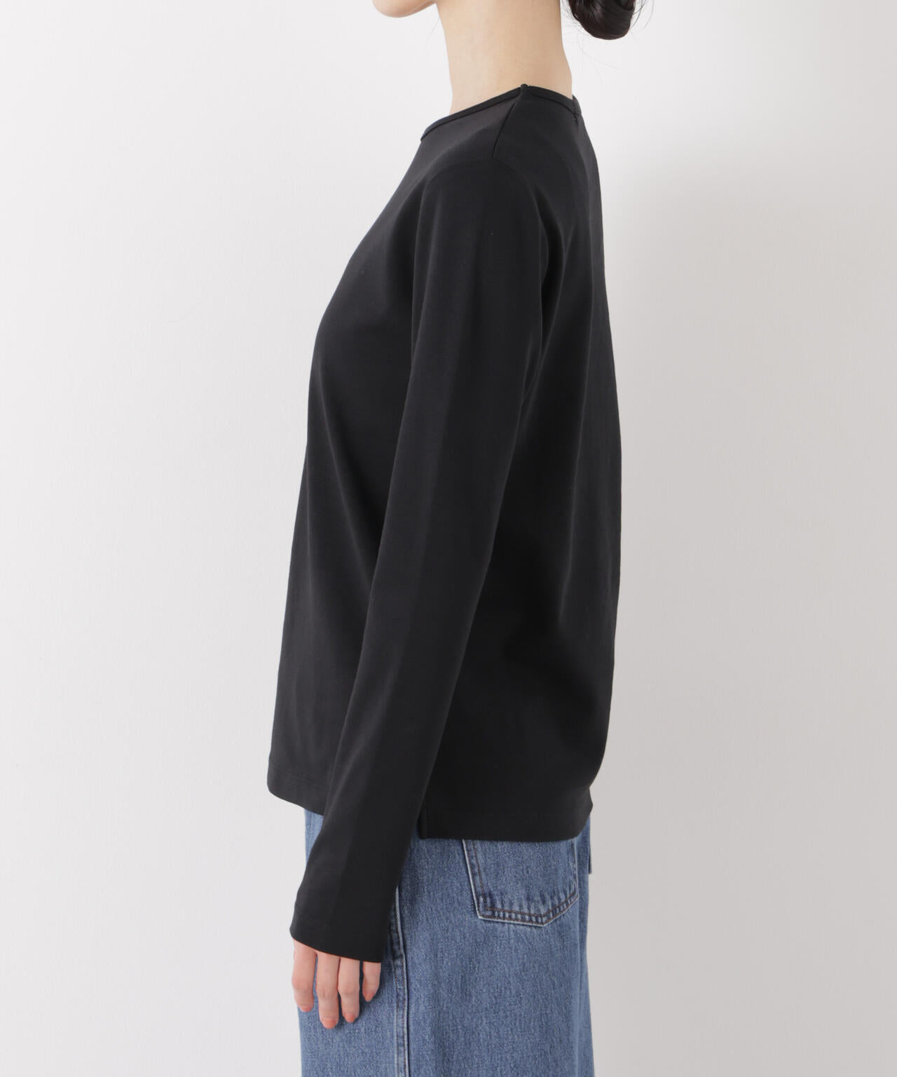 Repur加工 スムースシルケットロングスリーブトップス