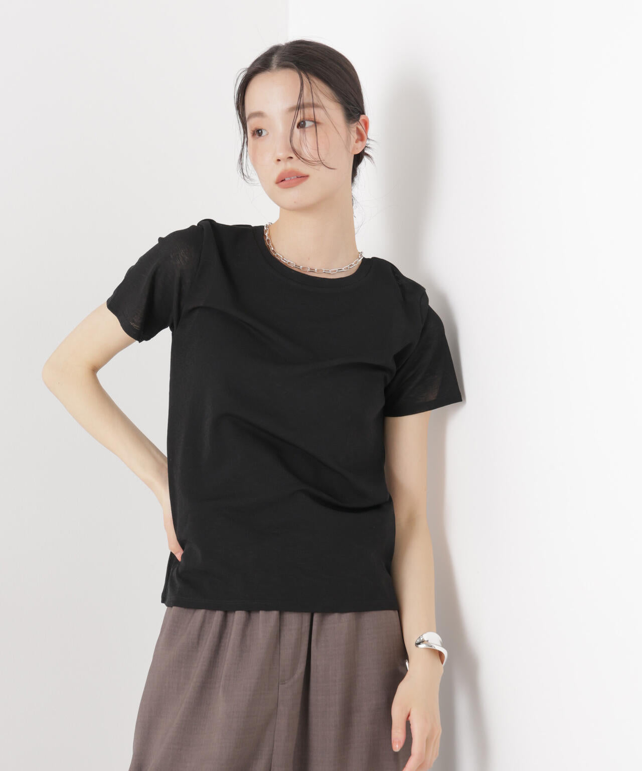 スラブシアー半袖Tシャツ