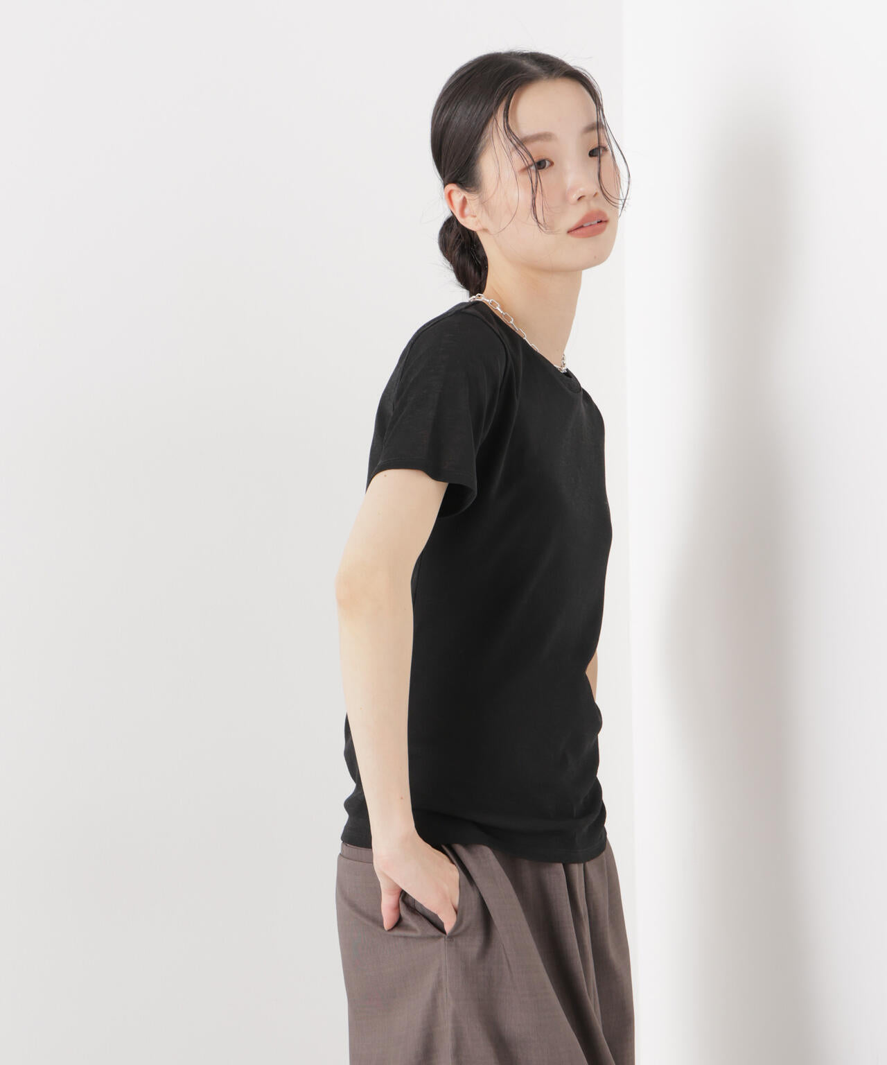 スラブシアー半袖Tシャツ