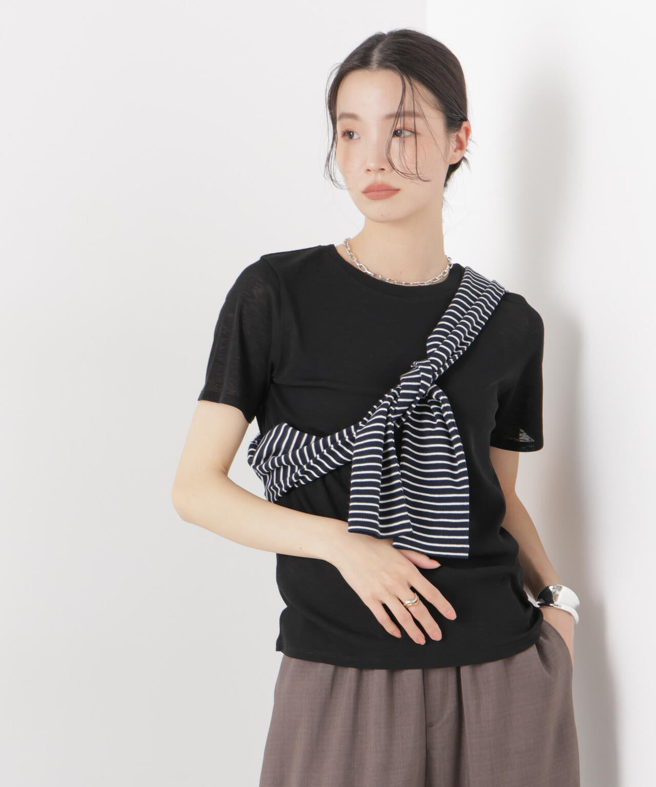 スラブシアー半袖Tシャツ