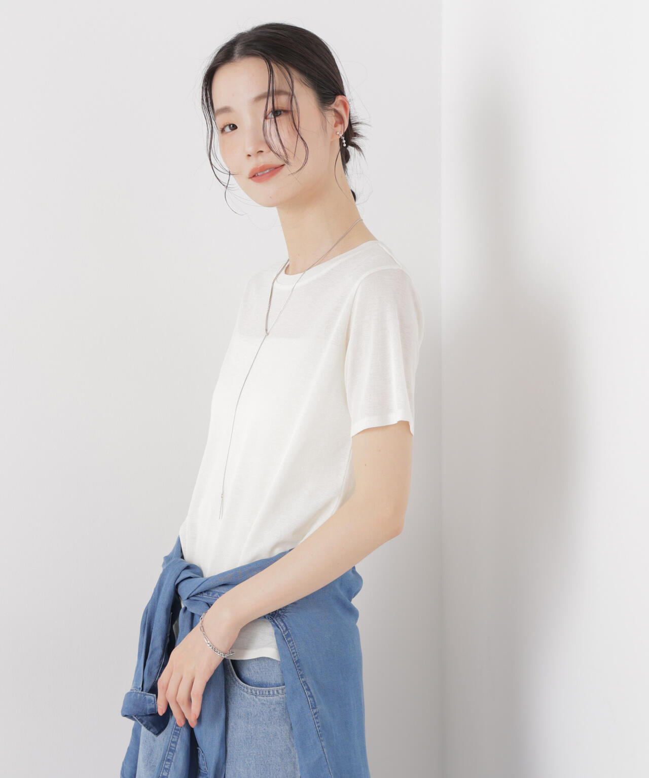 スラブシアー半袖Tシャツ