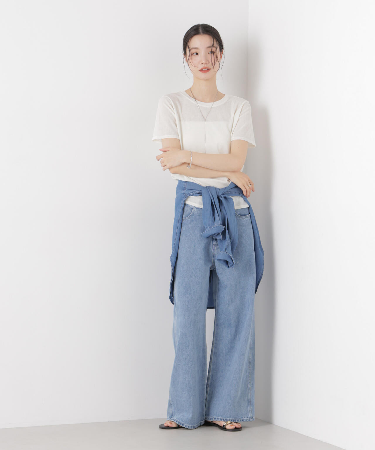 スラブシアー半袖Tシャツ