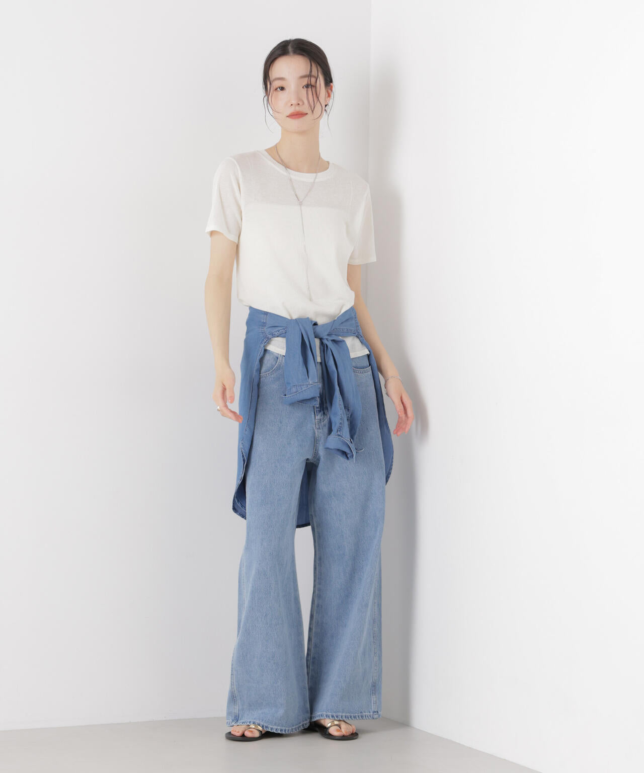 スラブシアー半袖Tシャツ