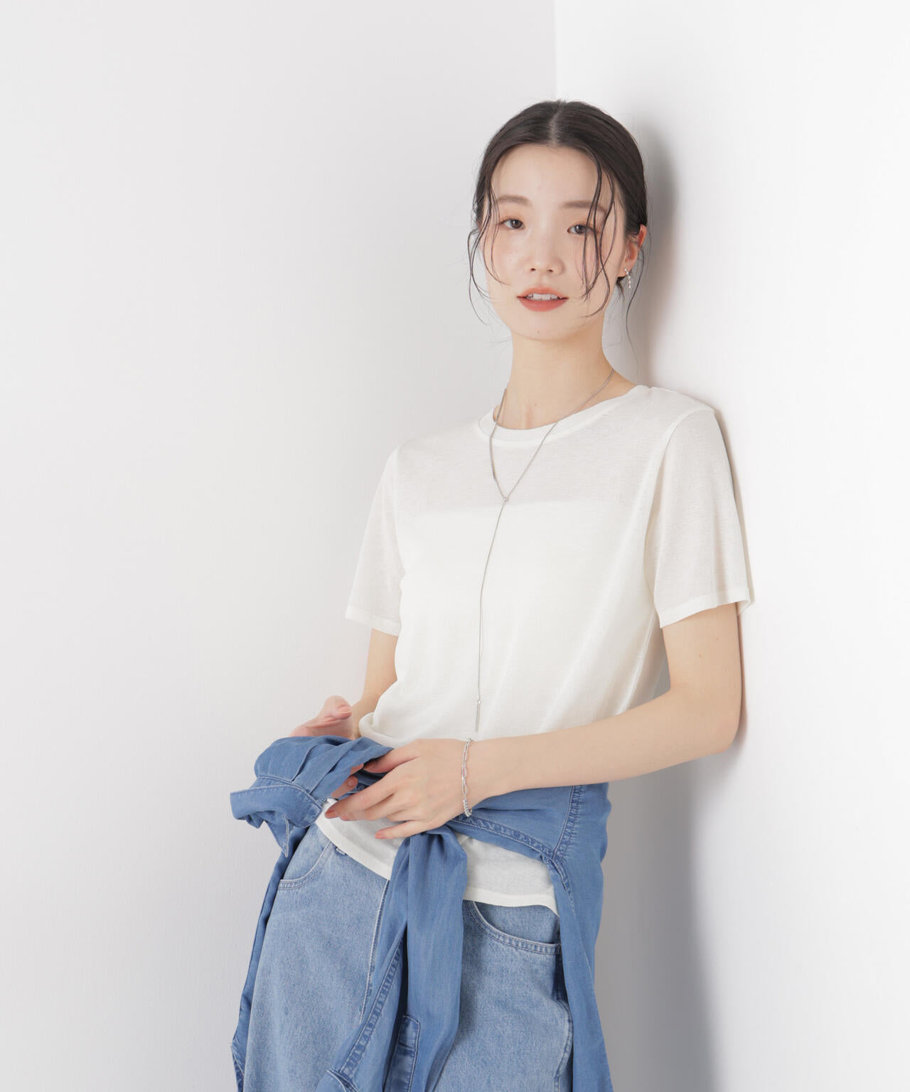 スラブシアー半袖Tシャツ
